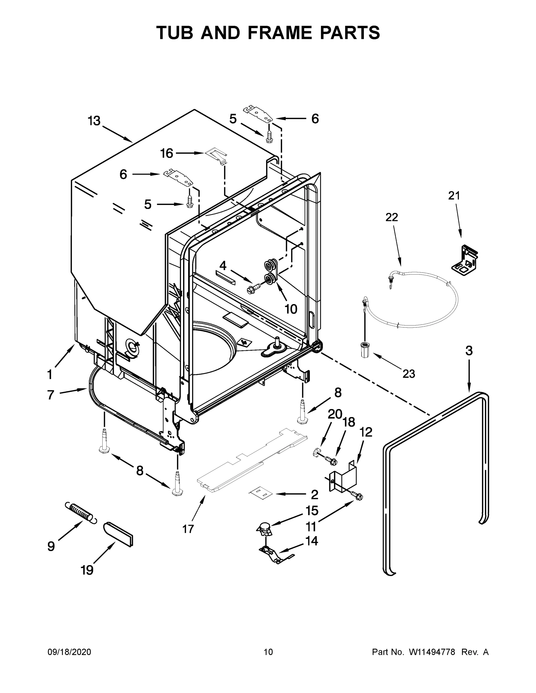 06 - TUB AND FRAME PARTS