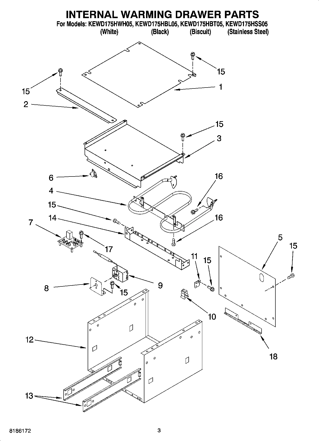 02 - INTERNAL WARMING DRAWER PARTS