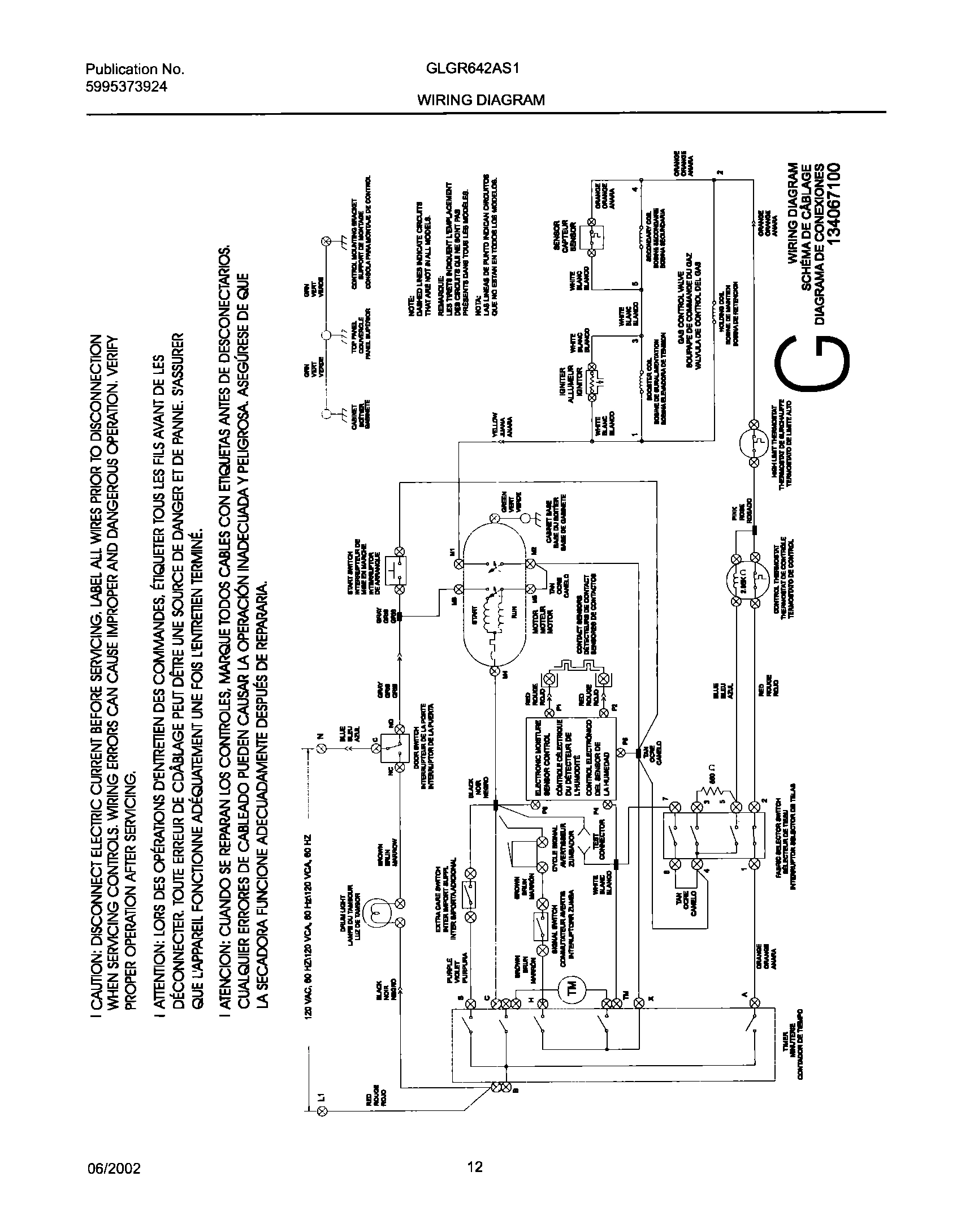 12 - 134067100 WIRING DIAGRAM