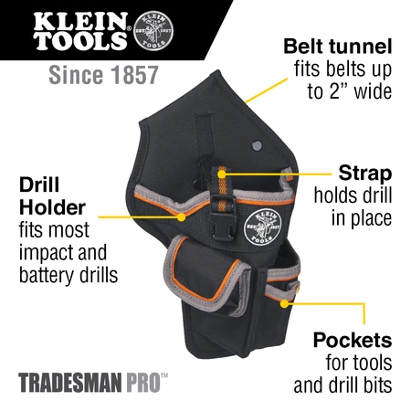 5183 Klein Tools Tool Bag Tradesman Pro Drill Pouch - Image 5