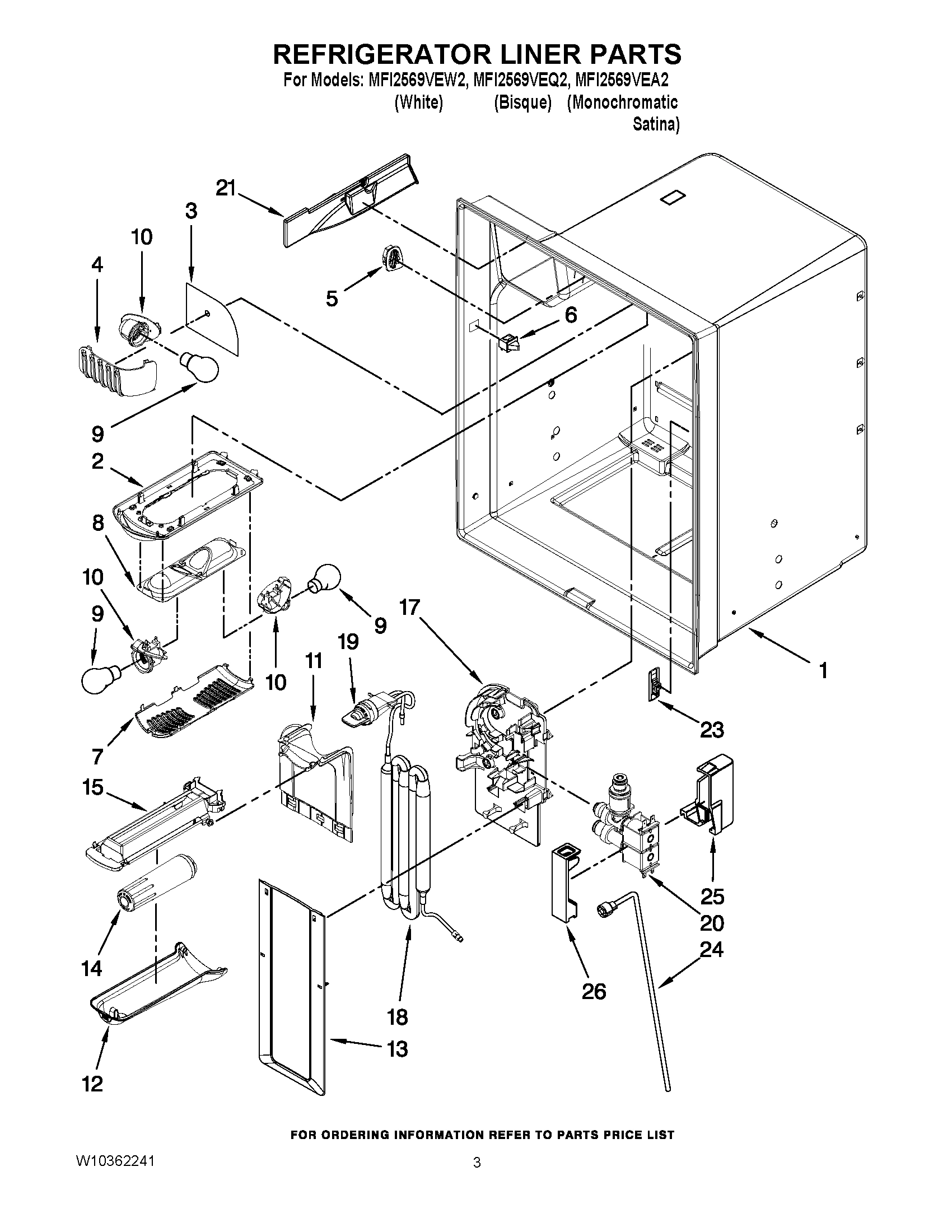 02 - REFRIGERATOR LINER PARTS
