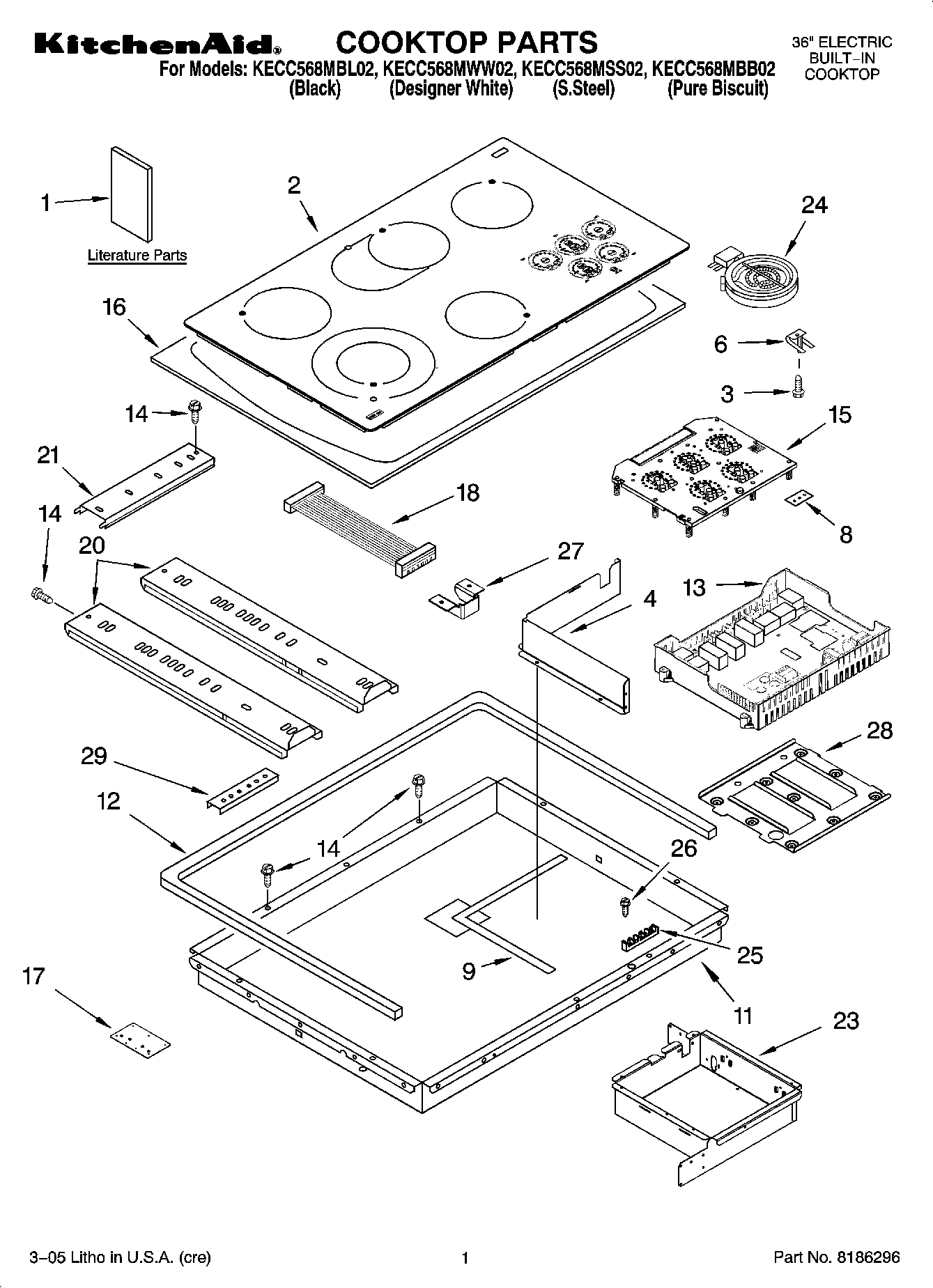 01 - COOKTOP PARTS, MISCELLANEOUS PARTS