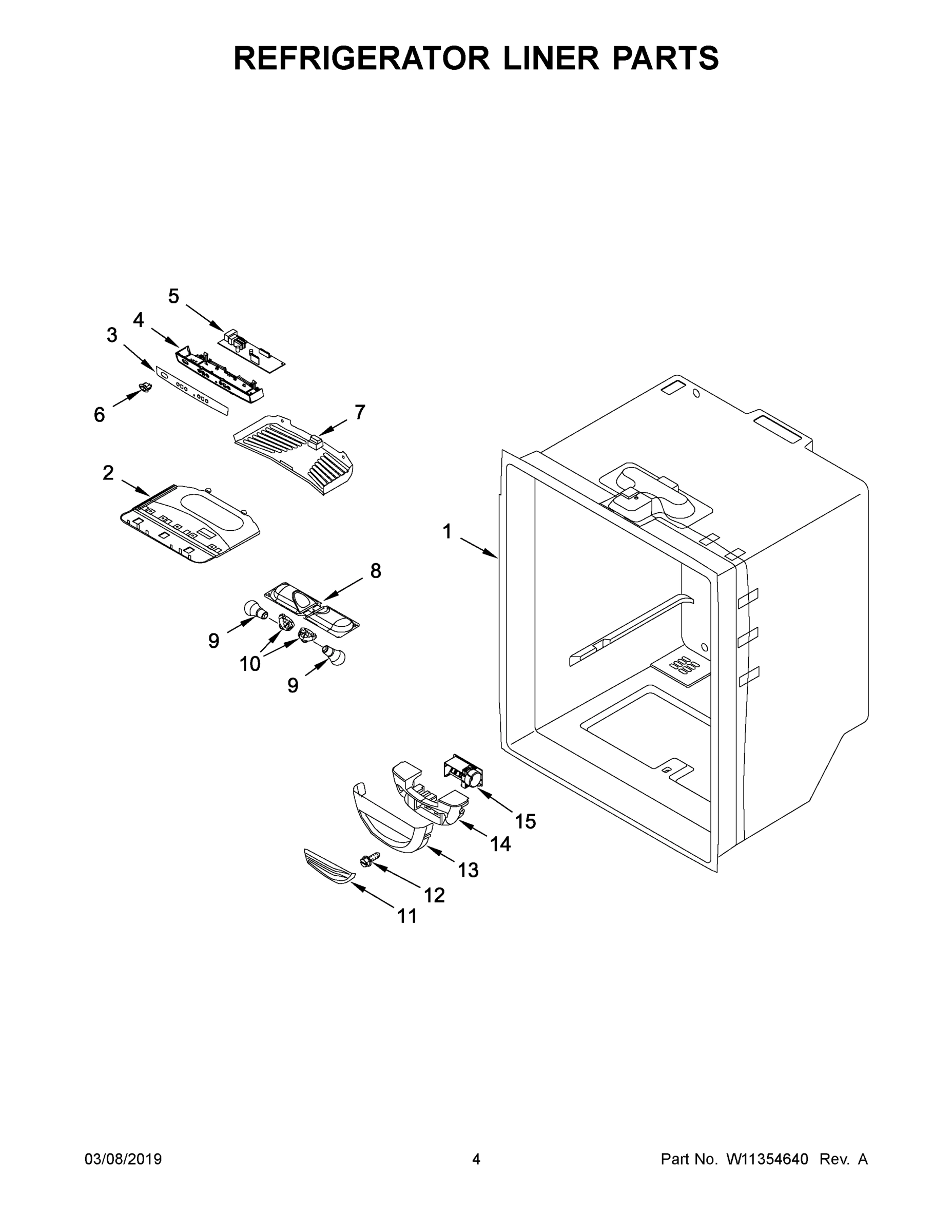 03 - REFRIGERATOR LINER PARTS
