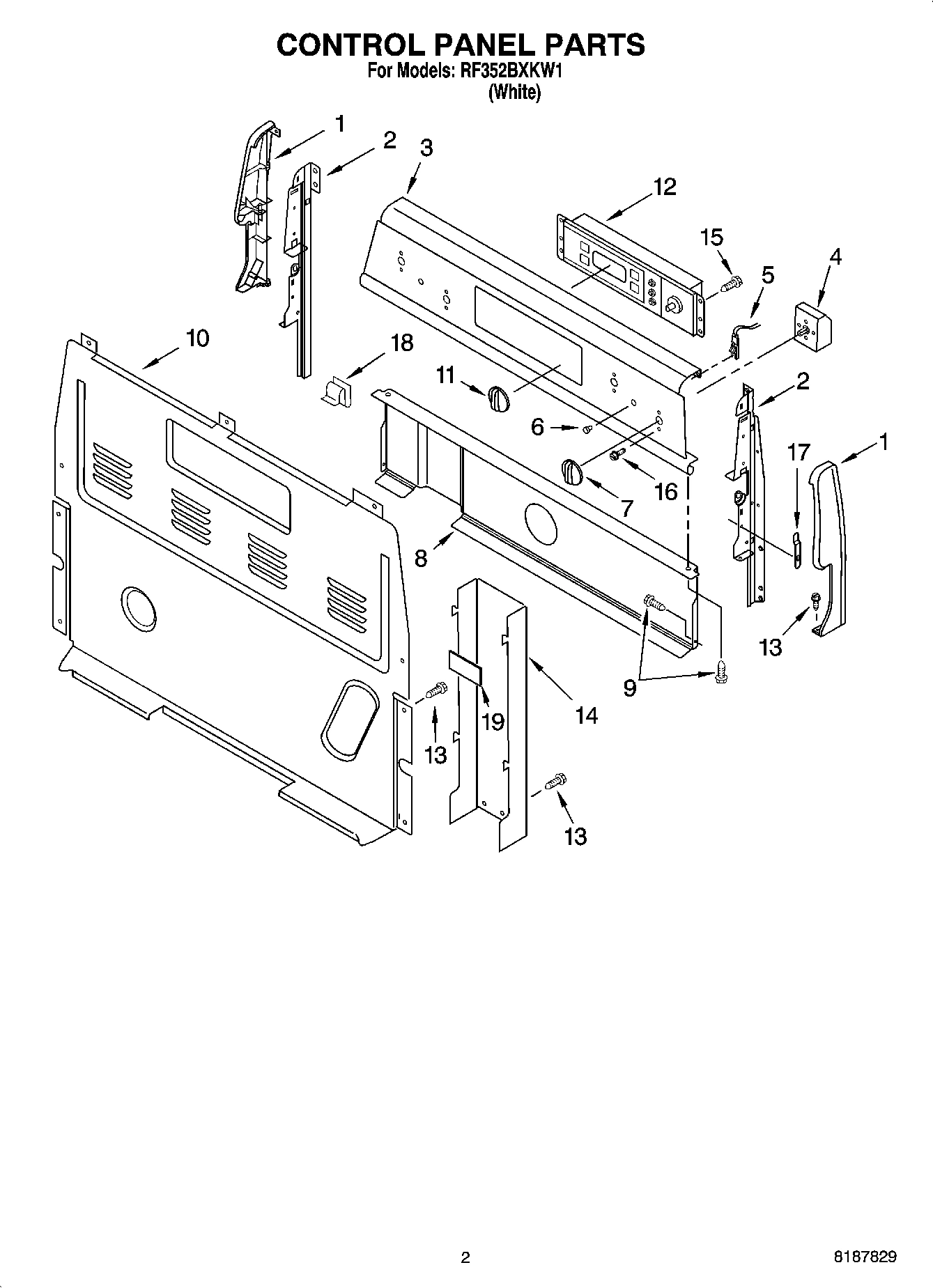 02 - CONTROL PANEL PARTS
