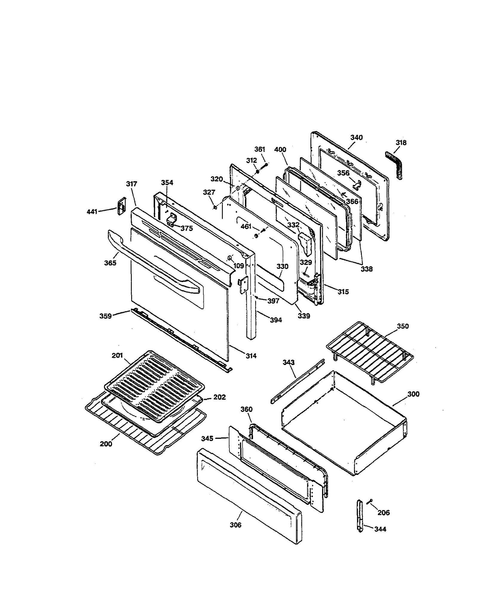 DOOR AND DRAWER ASSEMBLY