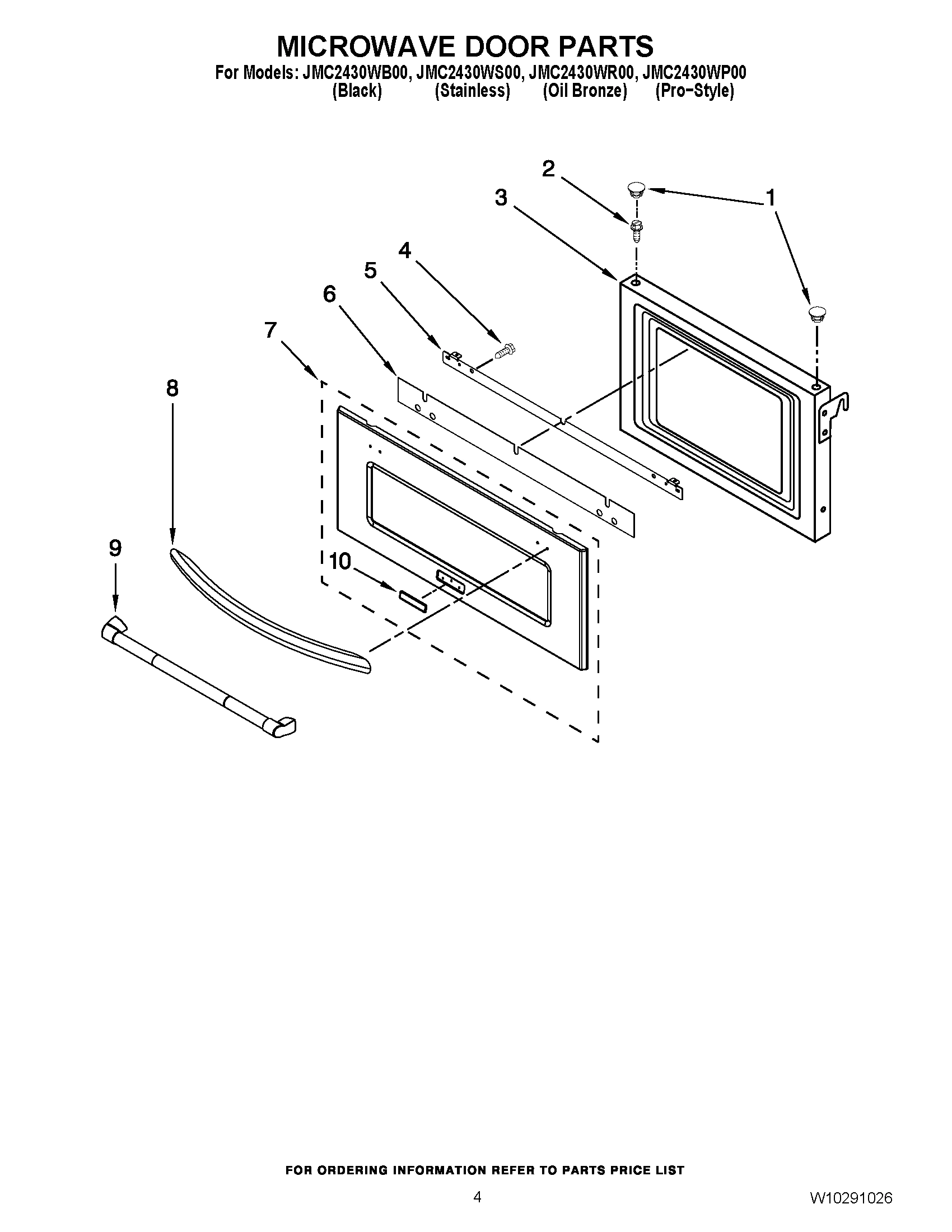 03 - MICROWAVE DOOR PARTS