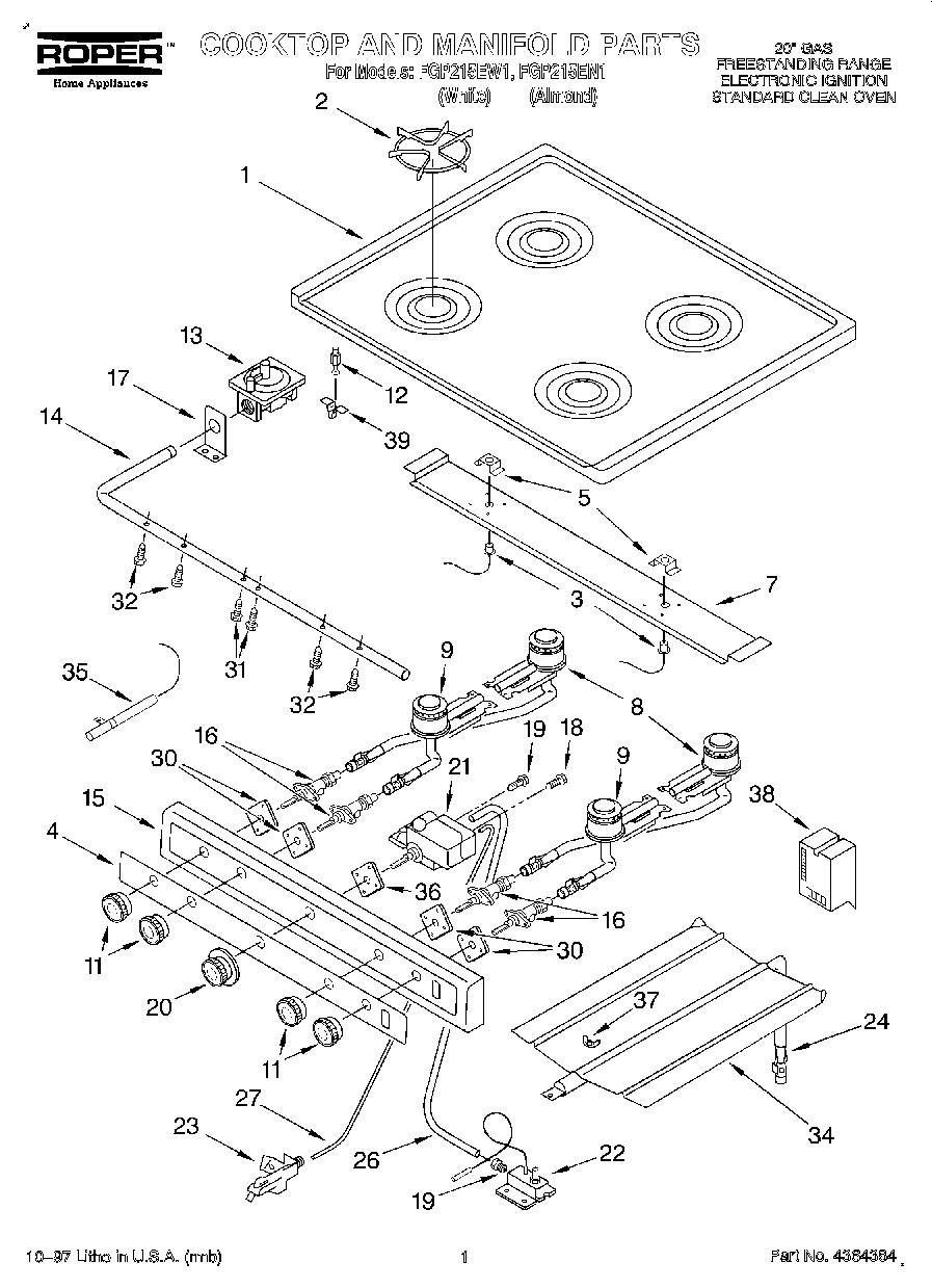01 - COOKTOP AND MANIFOLD