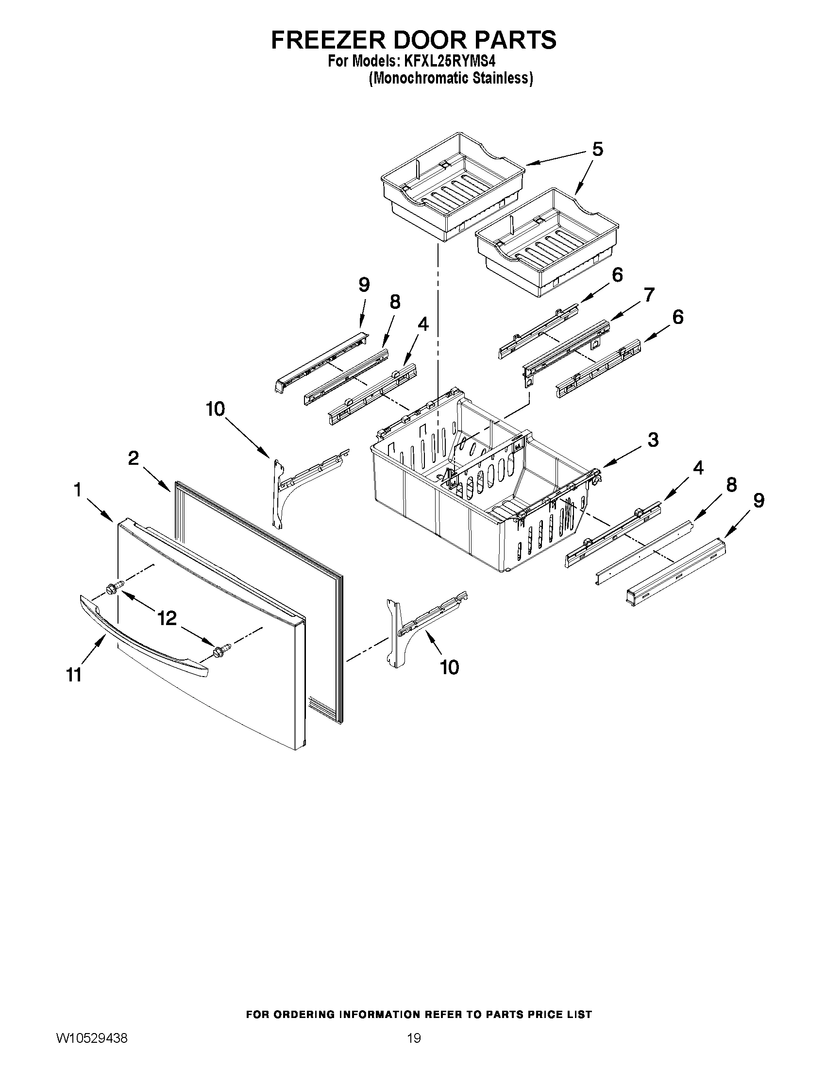 10 - FREEZER DOOR PARTS