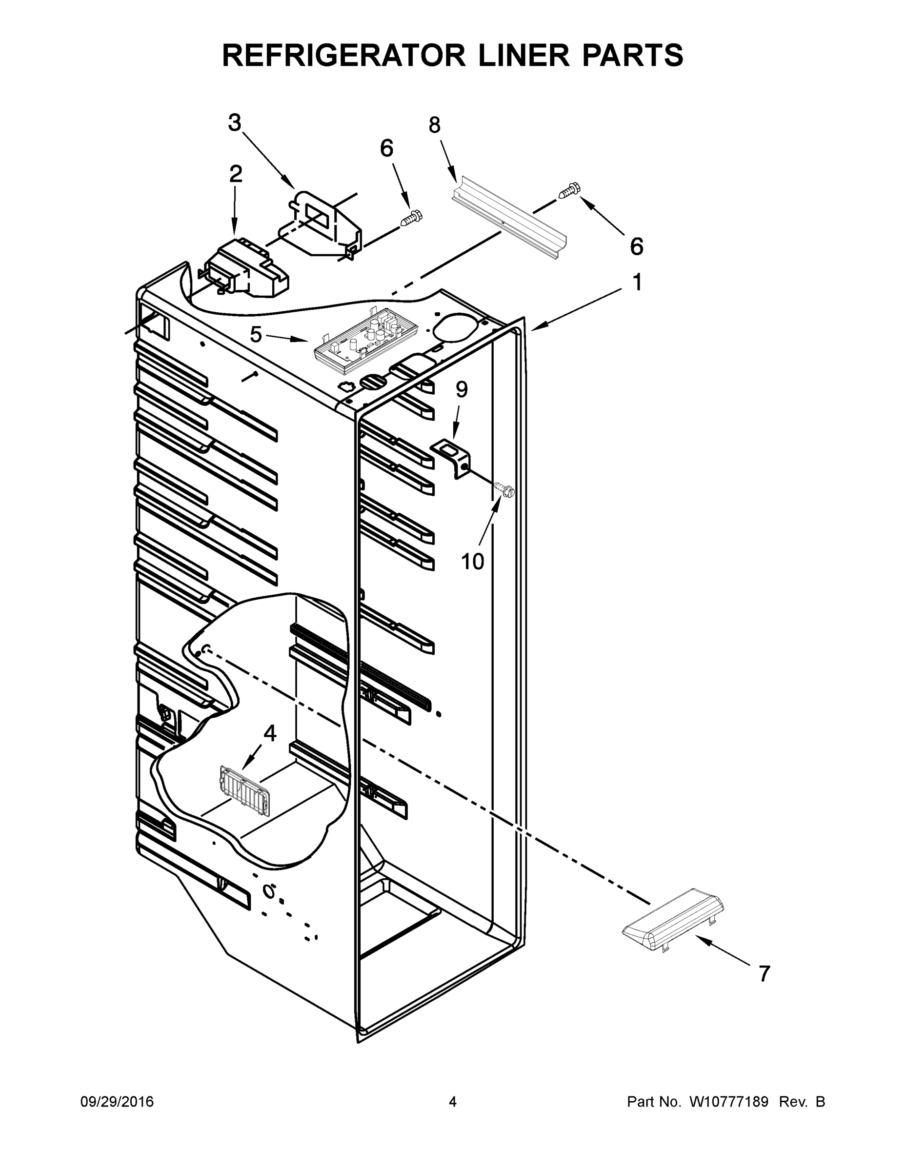 03 - REFRIGERATOR LINER PARTS