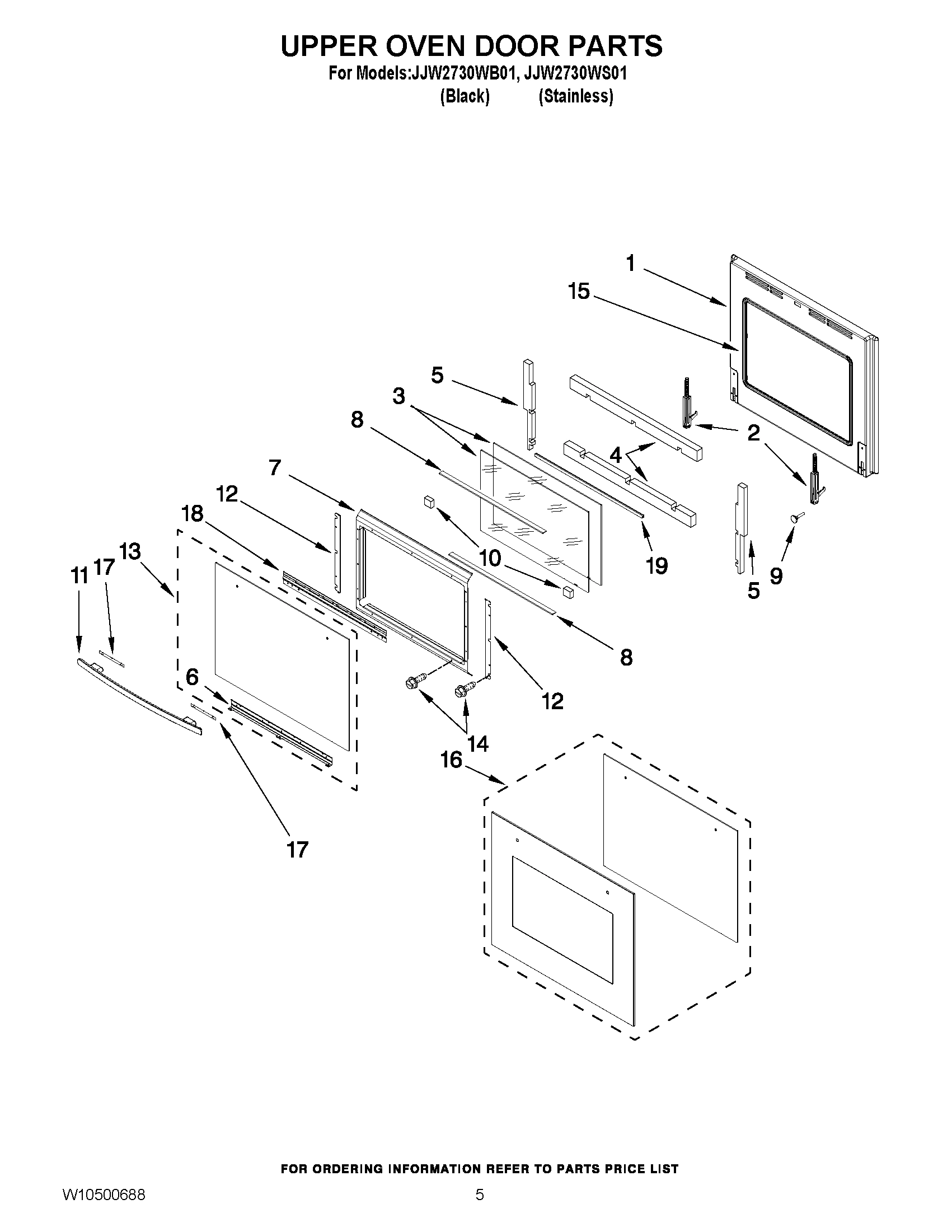 03 - UPPER OVEN DOOR PARTS