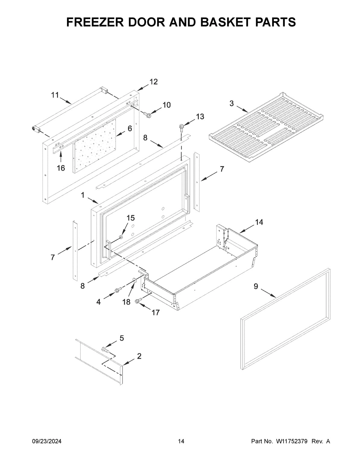 08 - FREEZER DOOR AND BASKET PARTS