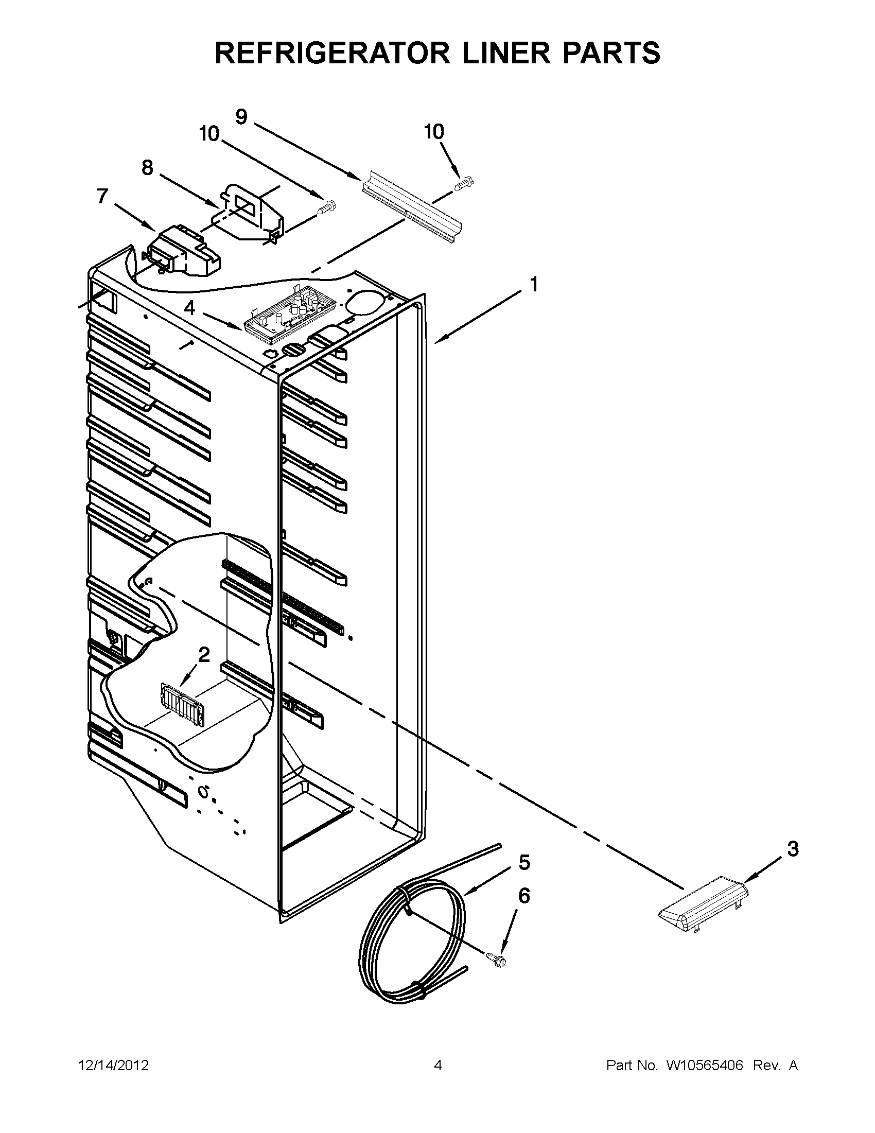 02 - REFRIGERATOR LINER PARTS
