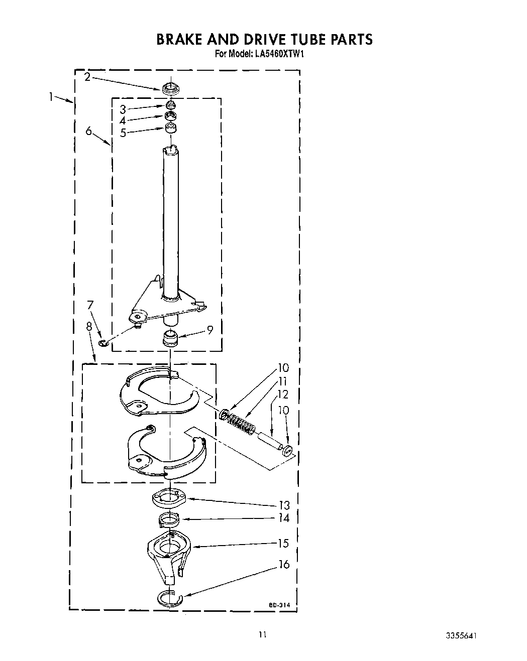 10 - BRAKE AND DRIVE TUBE