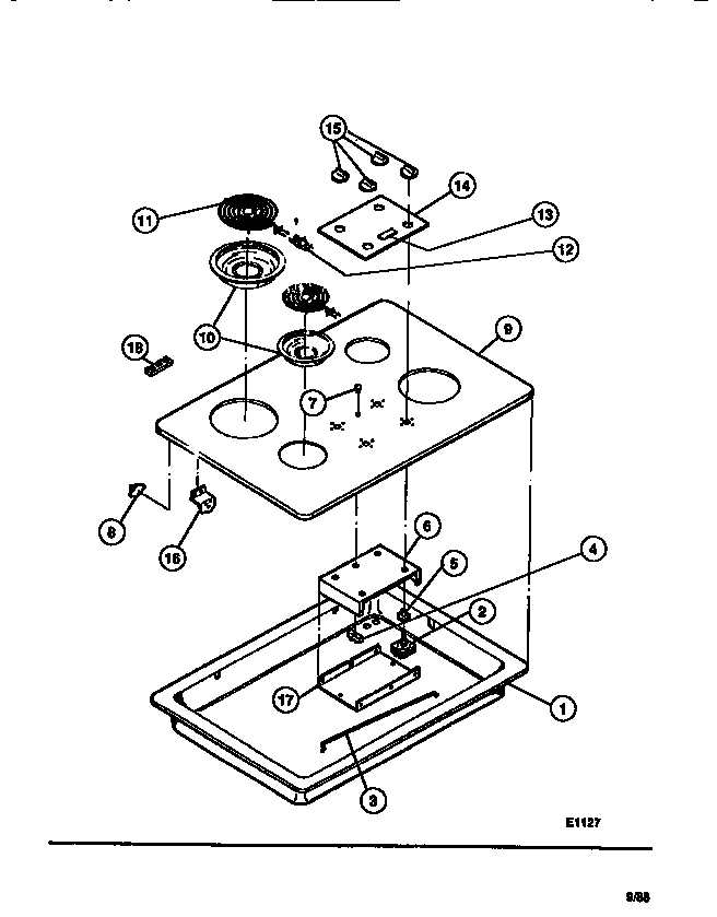 02 - MAIN COOKTOP & BURNER PARTS