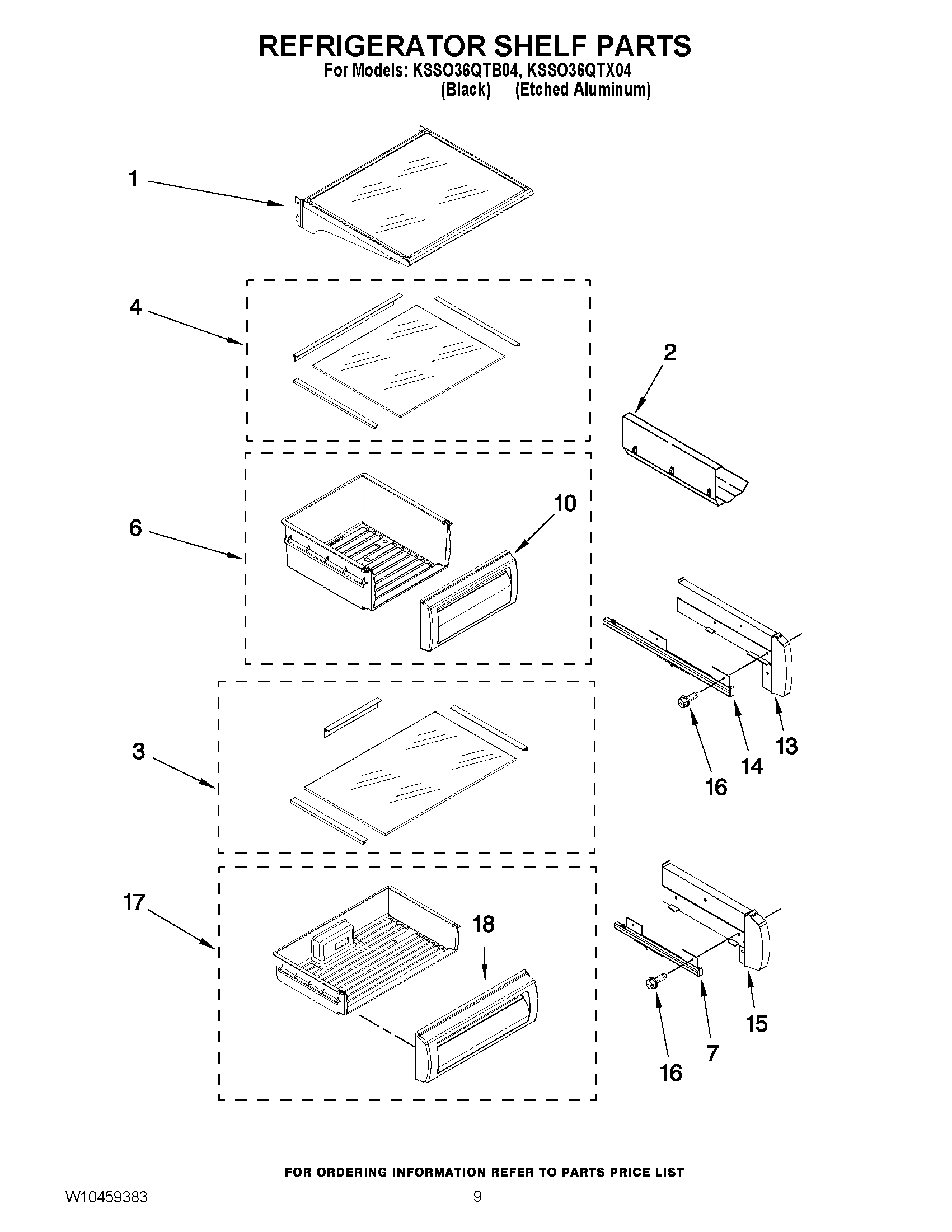 07 - REFRIGERATOR SHELF PARTS