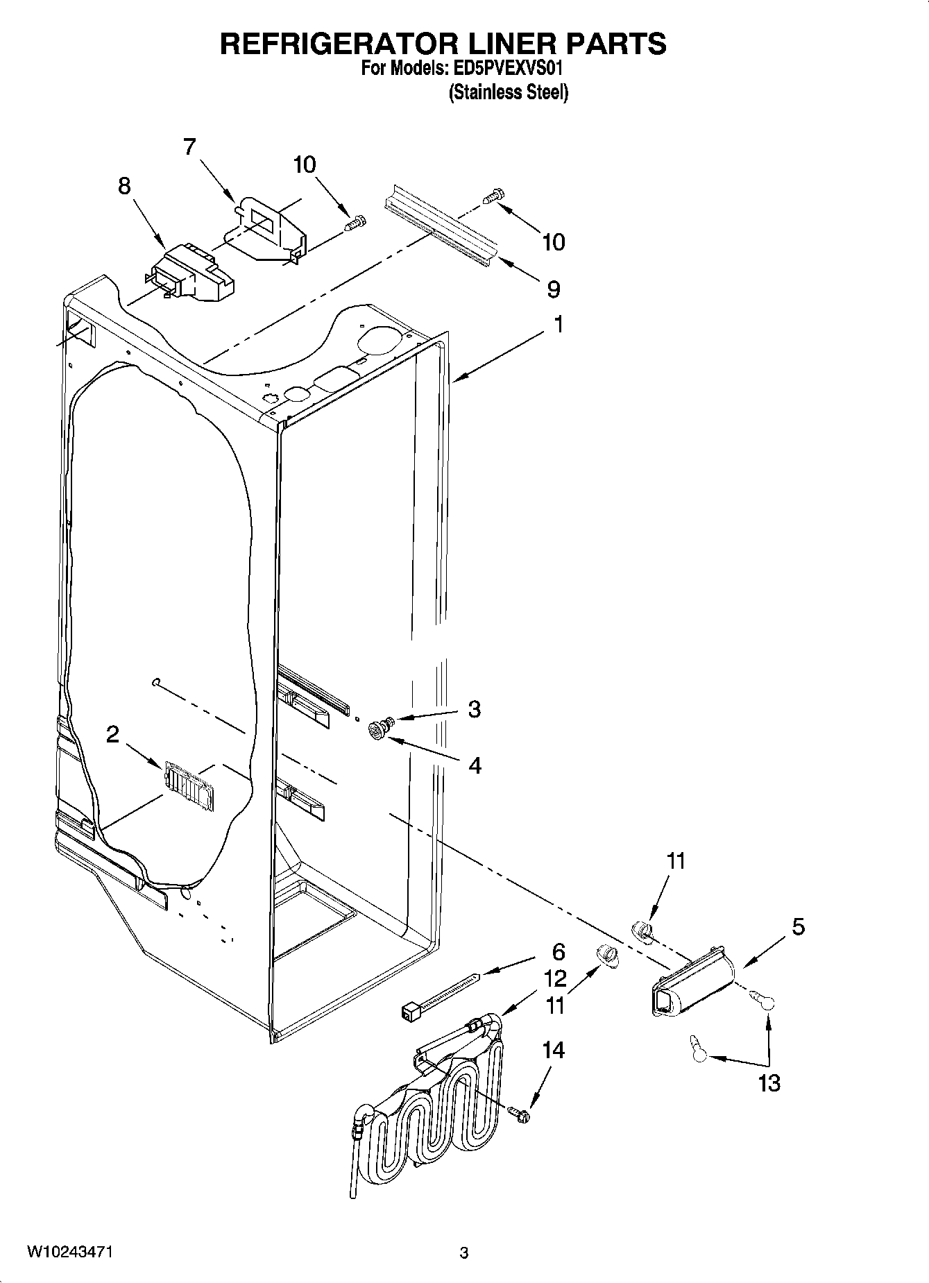 02 - REFRIGERATOR LINER PARTS