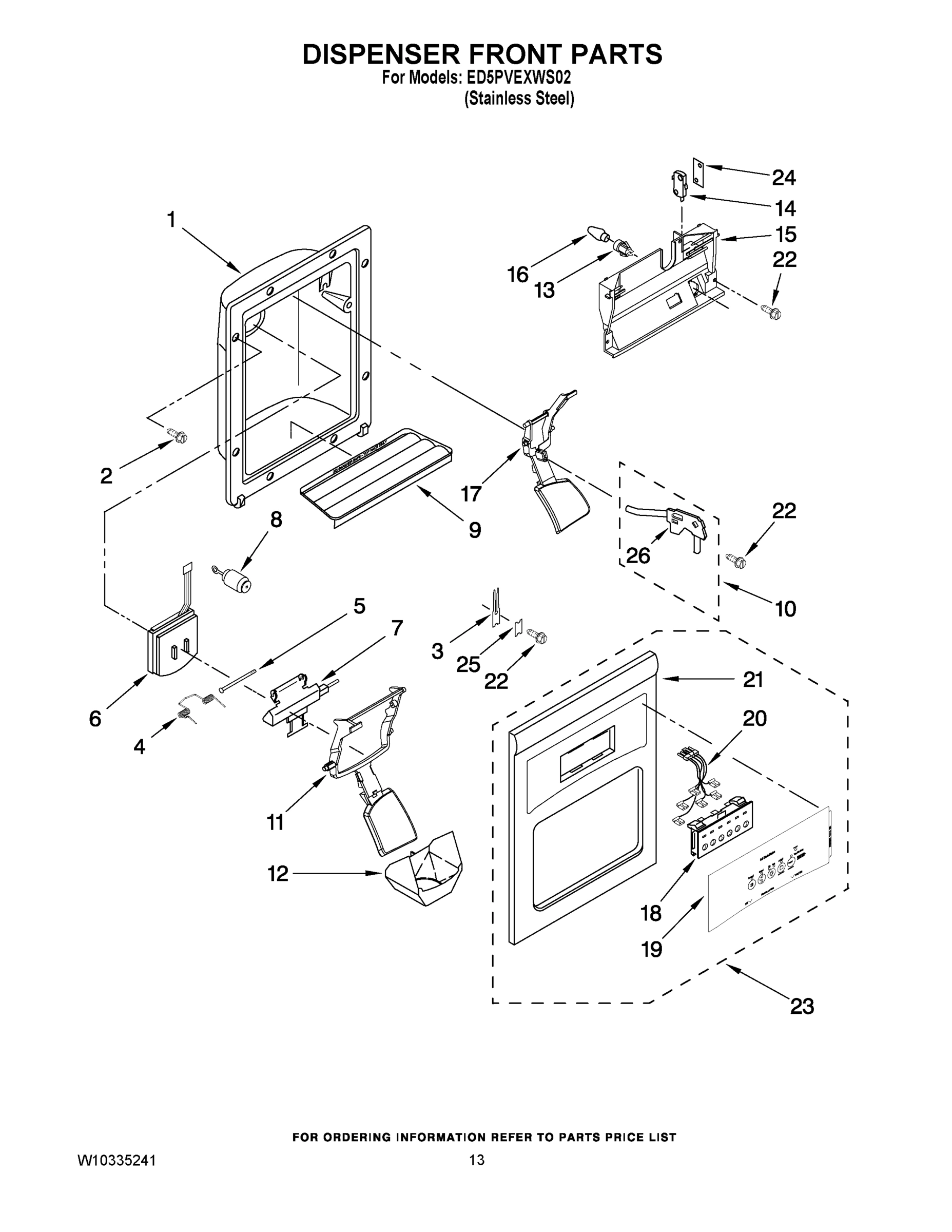 08 - DISPENSER FRONT PARTS