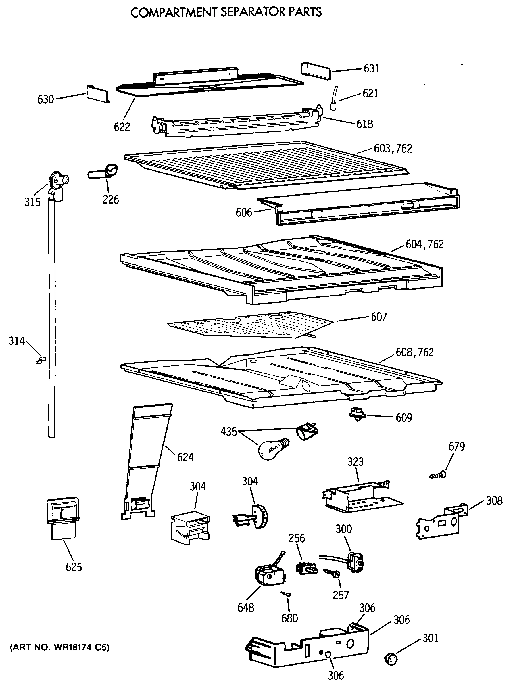 COMPARTMENT SEPARATOR PARTS