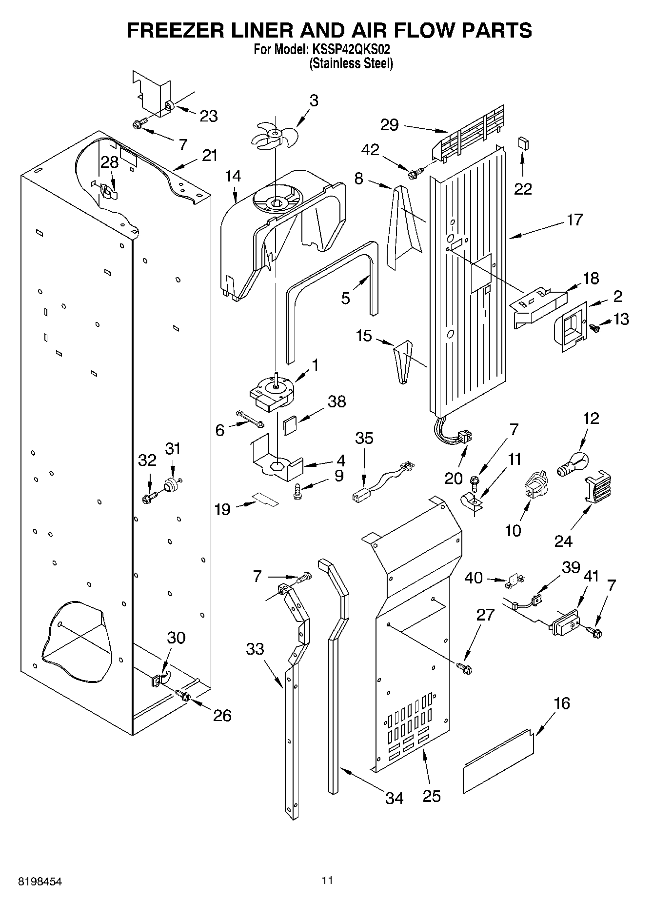 08 - FREEZER LINER AND AIR FLOW PARTS
