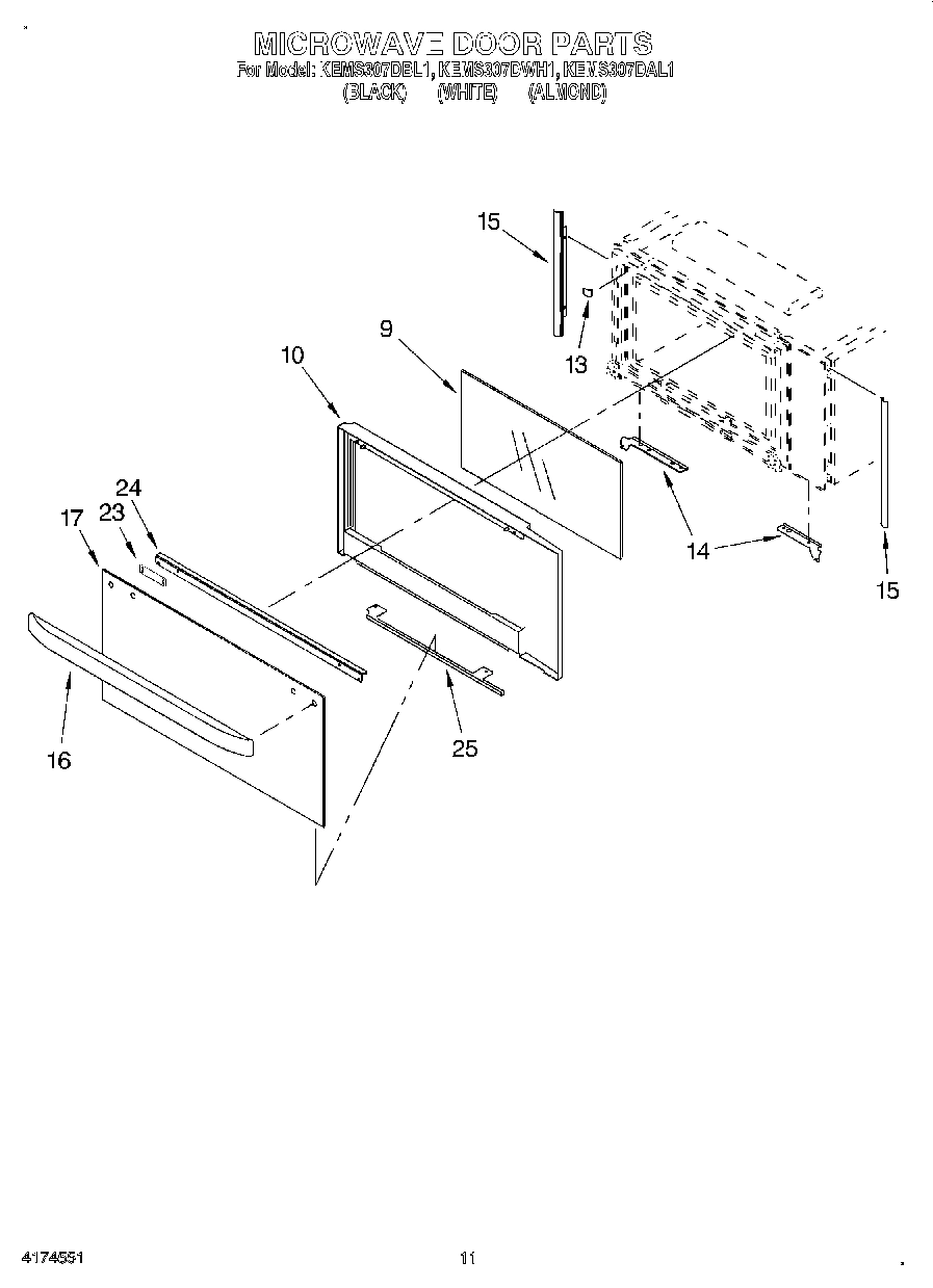 09 - MICROWAVE DOOR, OPTIONAL