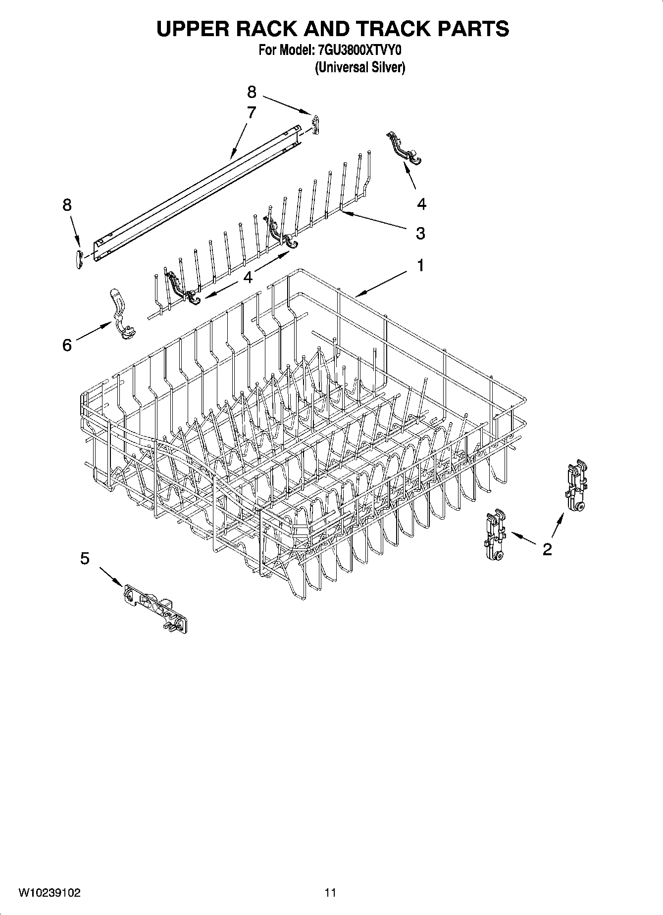 09 - UPPER RACK AND TRACK PARTS
