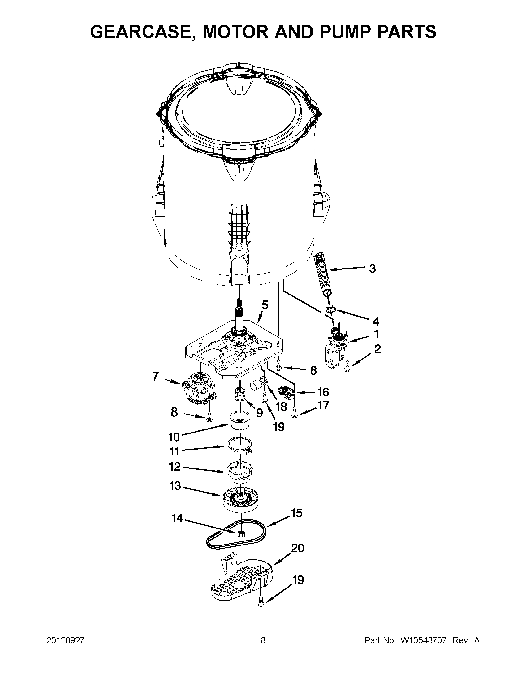 04 - GEARCASE, MOTOR AND PUMP PARTS