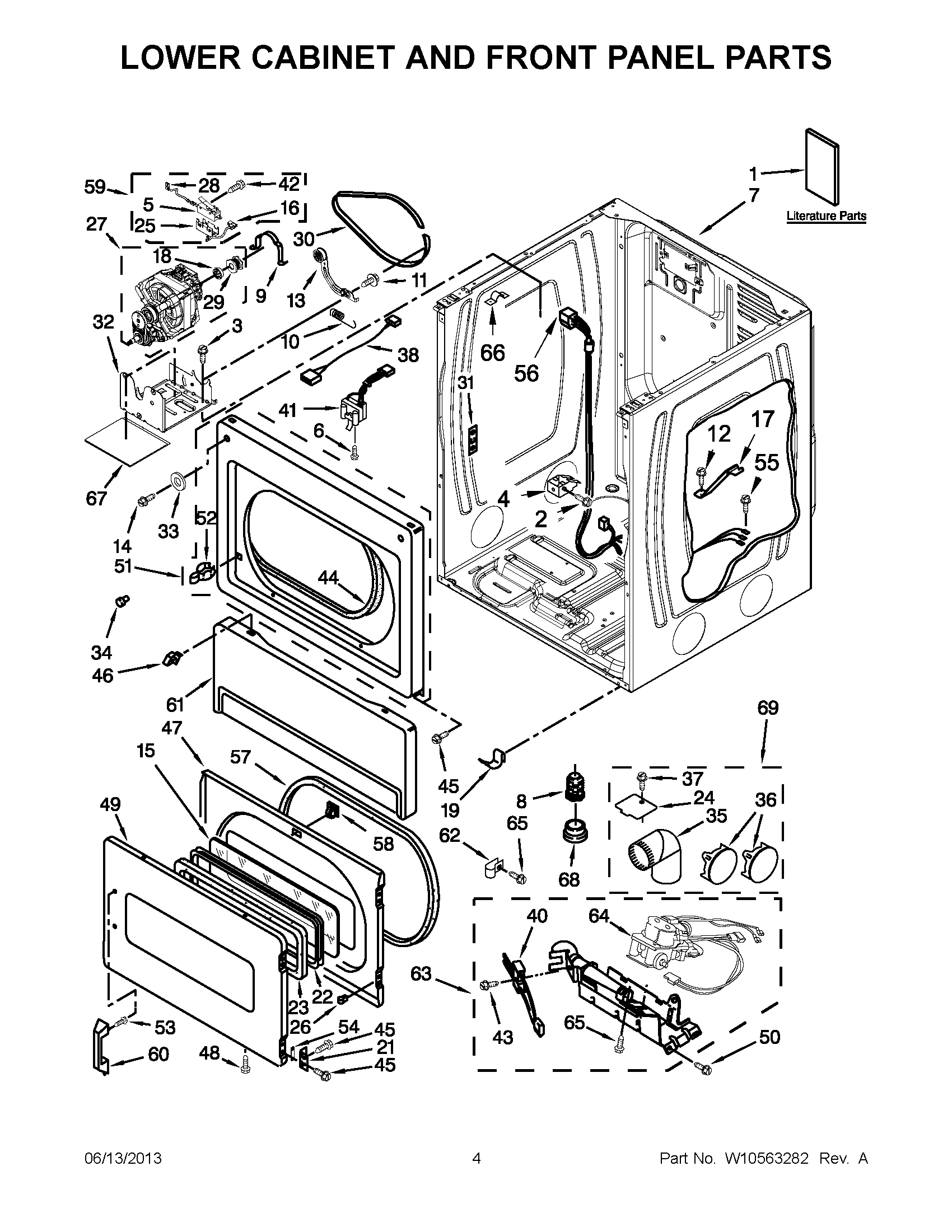 02 - LOWER CABINET AND FRONT PANEL PARTS