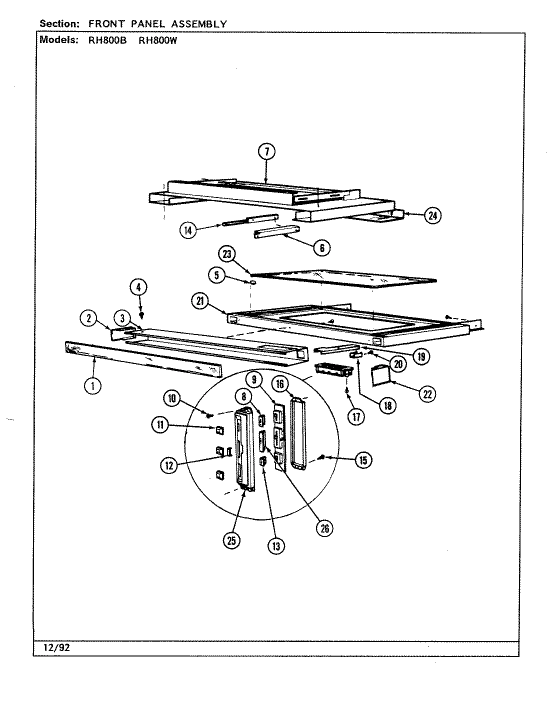 03 - FRONT PANEL ASSEMBLY