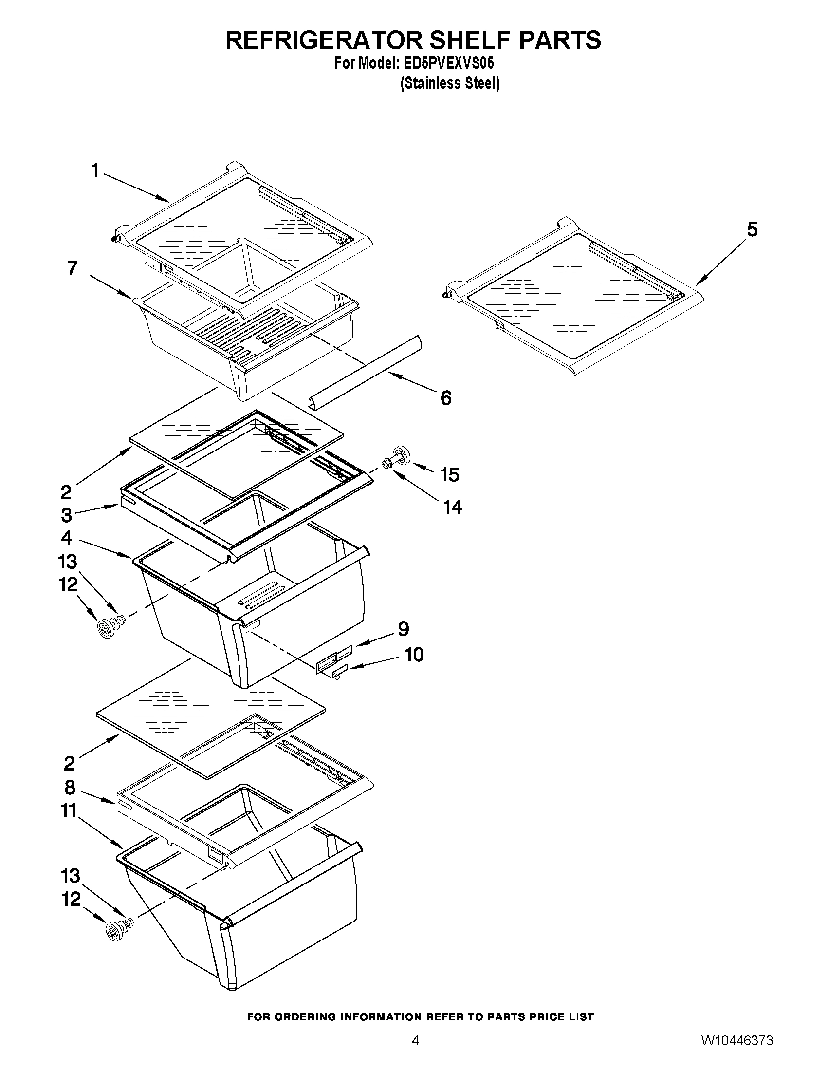 03 - REFRIGERATOR SHELF PARTS