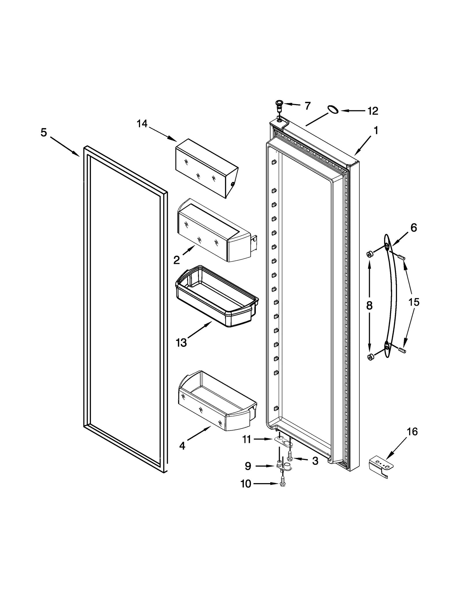 REFRIGERATOR DOOR PARTS