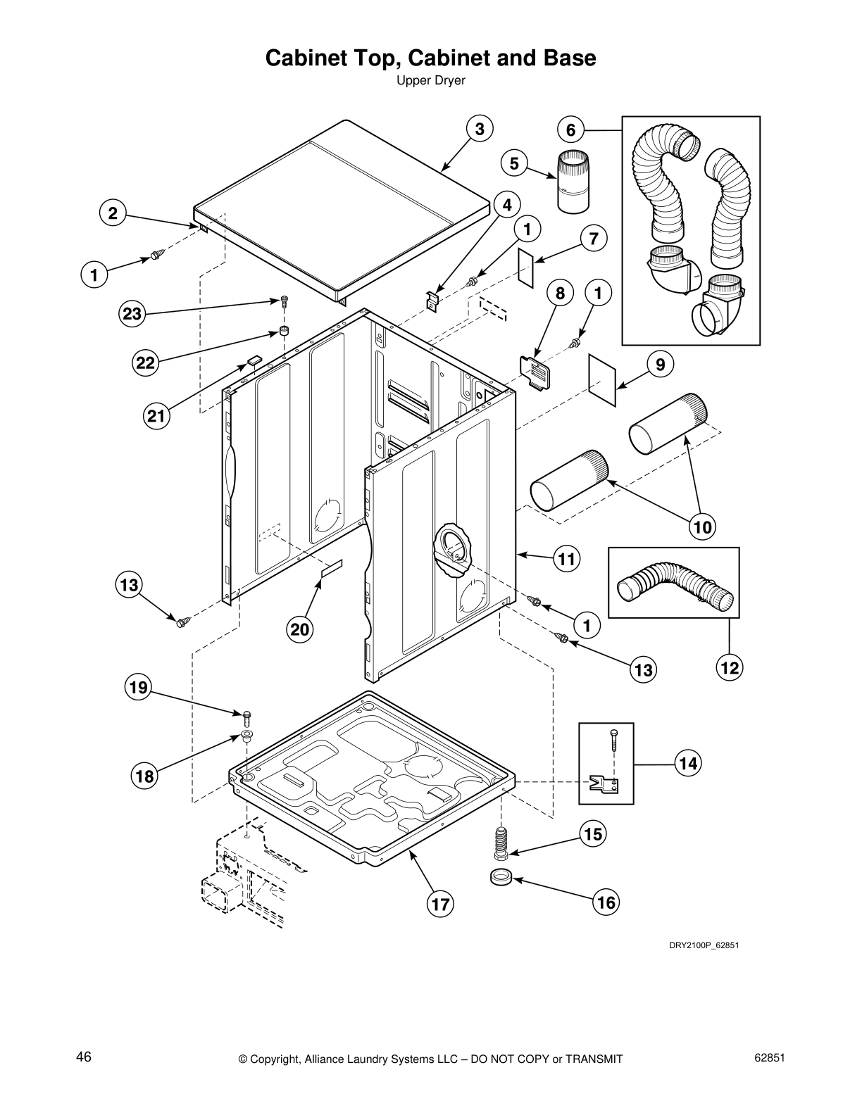 Cabinet Top, Cabinet and Base