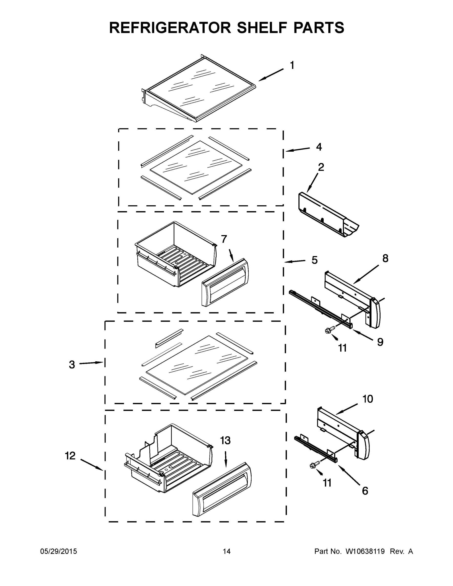 08 - REFRIGERATOR SHELF PARTS