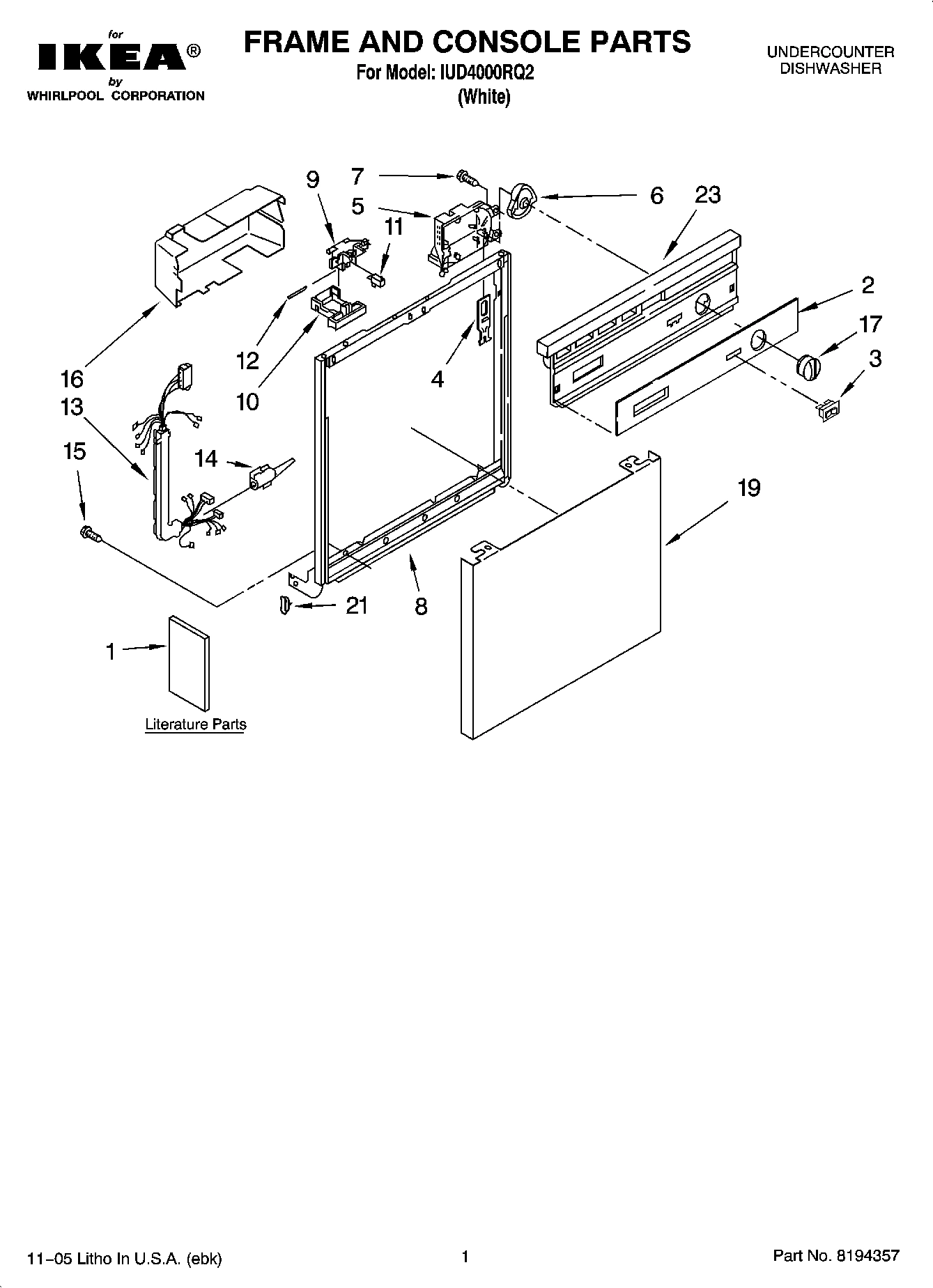 01 - FRAME AND CONSOLE PARTS