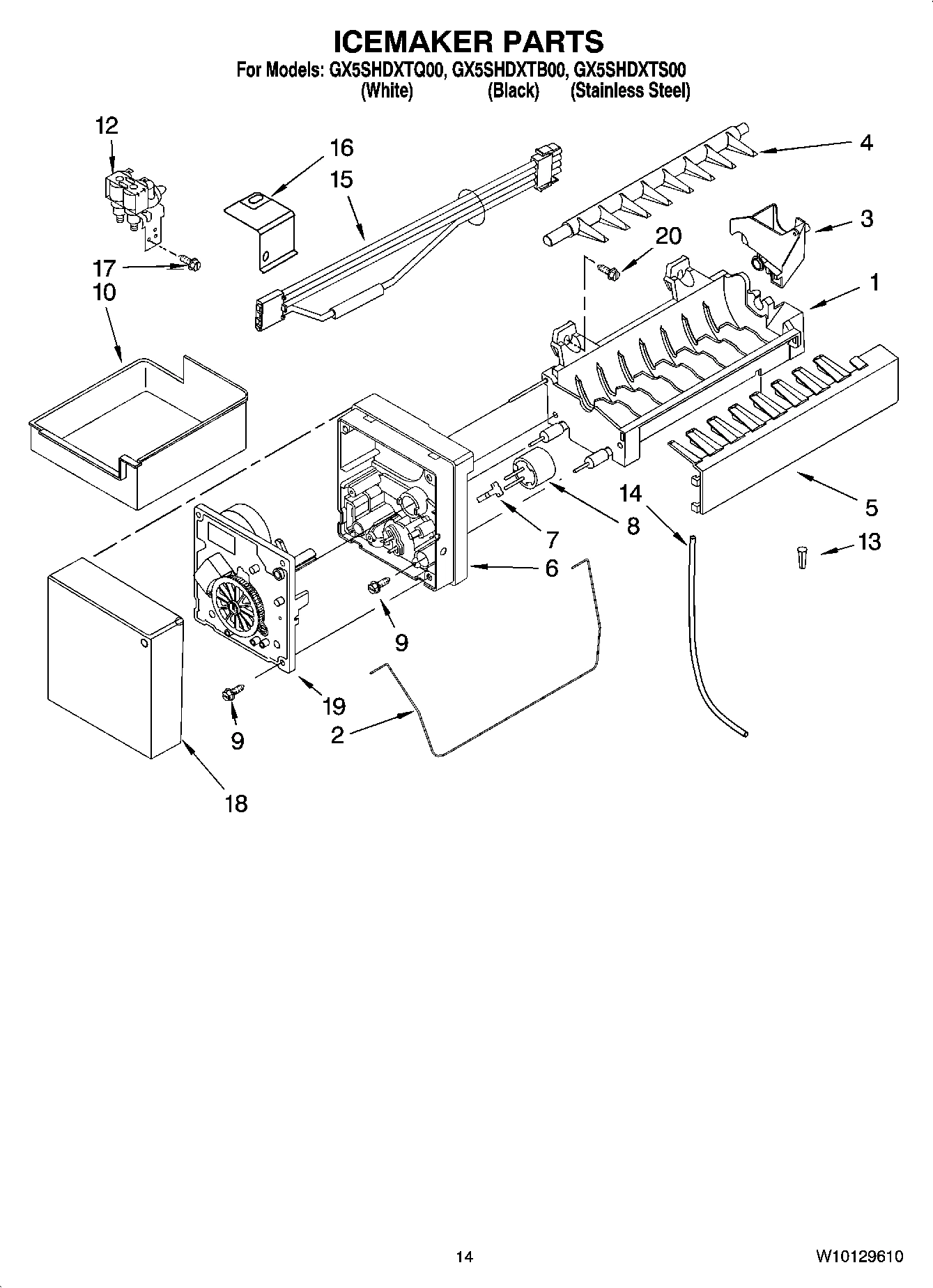 08 - ICEMAKER PARTS, OPTIONAL PARTS (NOT INCLUDED)