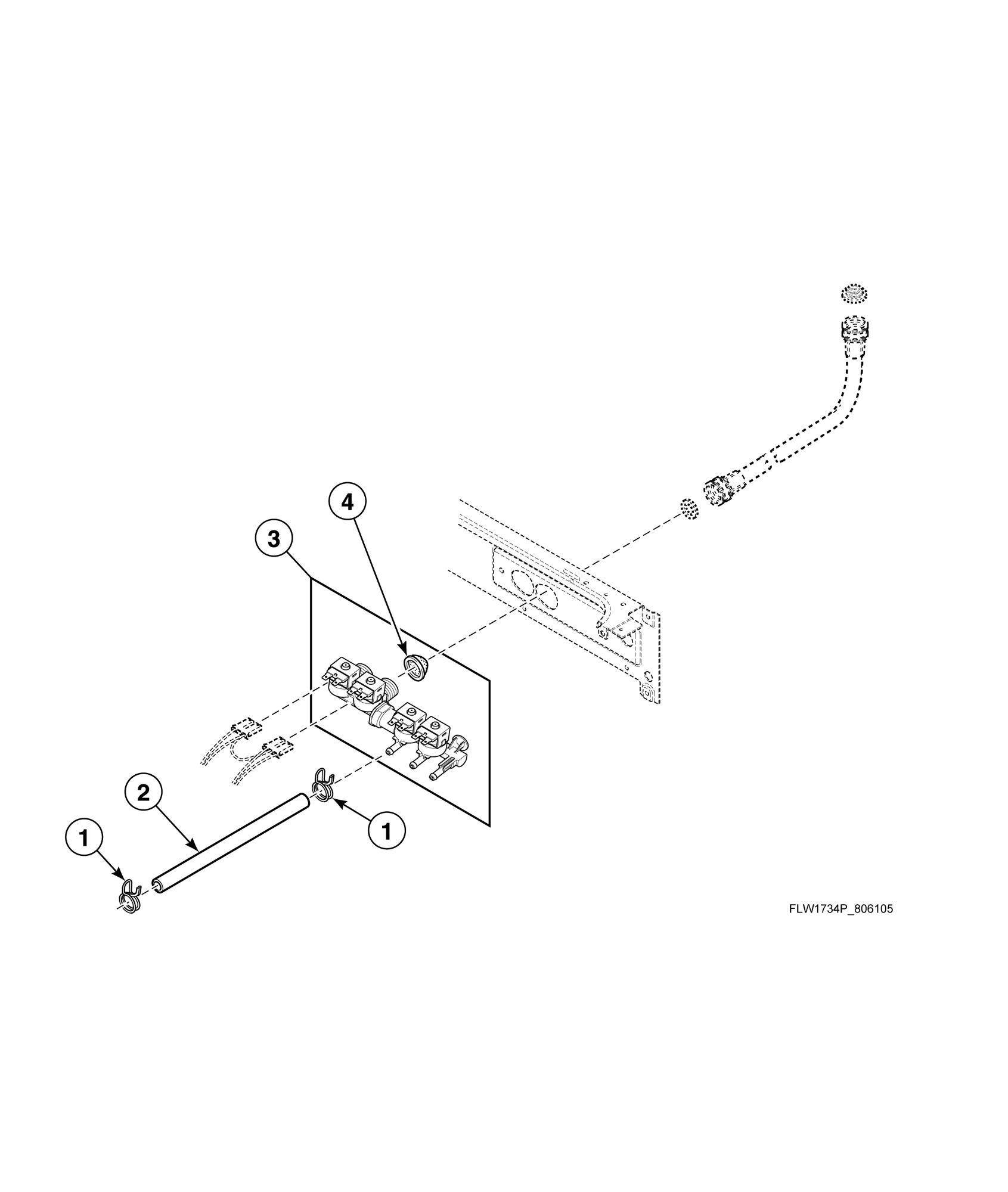 Mixing Valve and Valve-to-Dispenser Hose