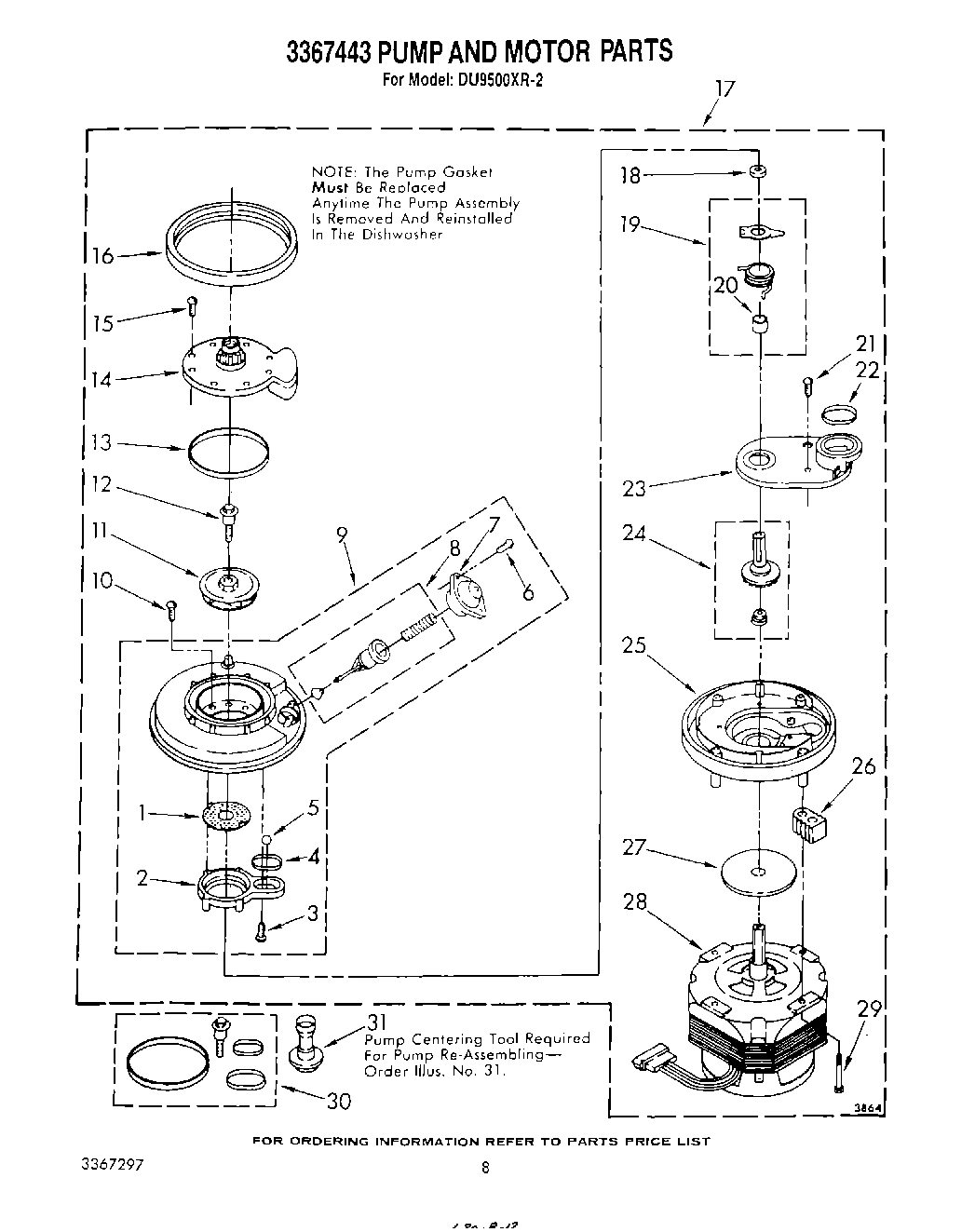 06 - 3367443 PUMP AND MOTOR
