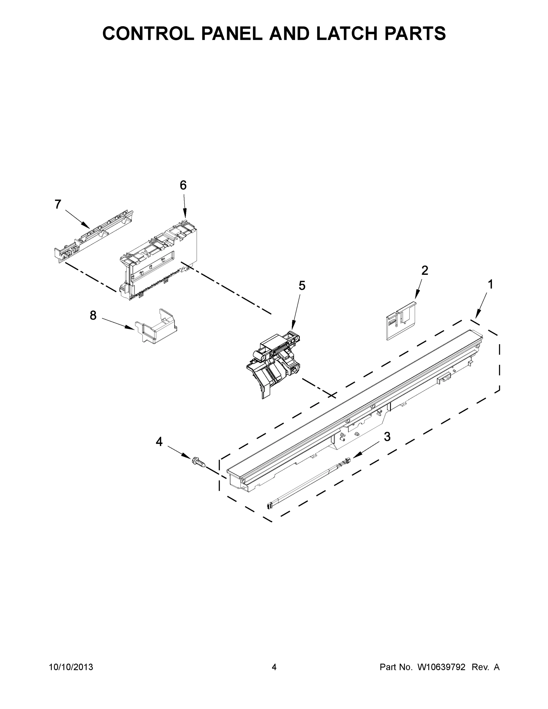 03 - CONTROL PANEL AND LATCH PARTS