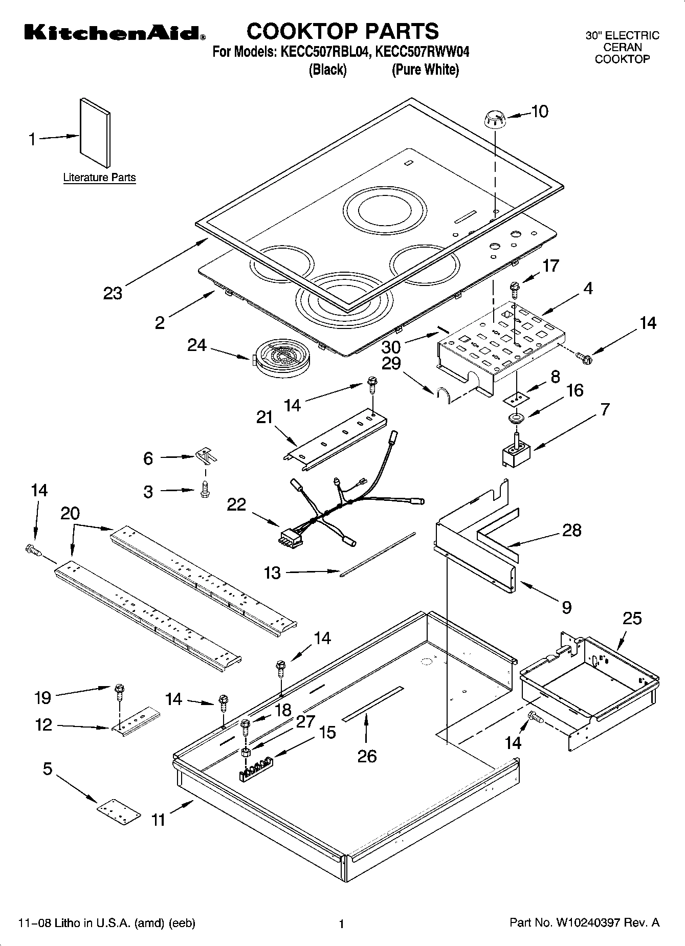 01 - COOKTOP PARTS, OPTIONAL PARTS
