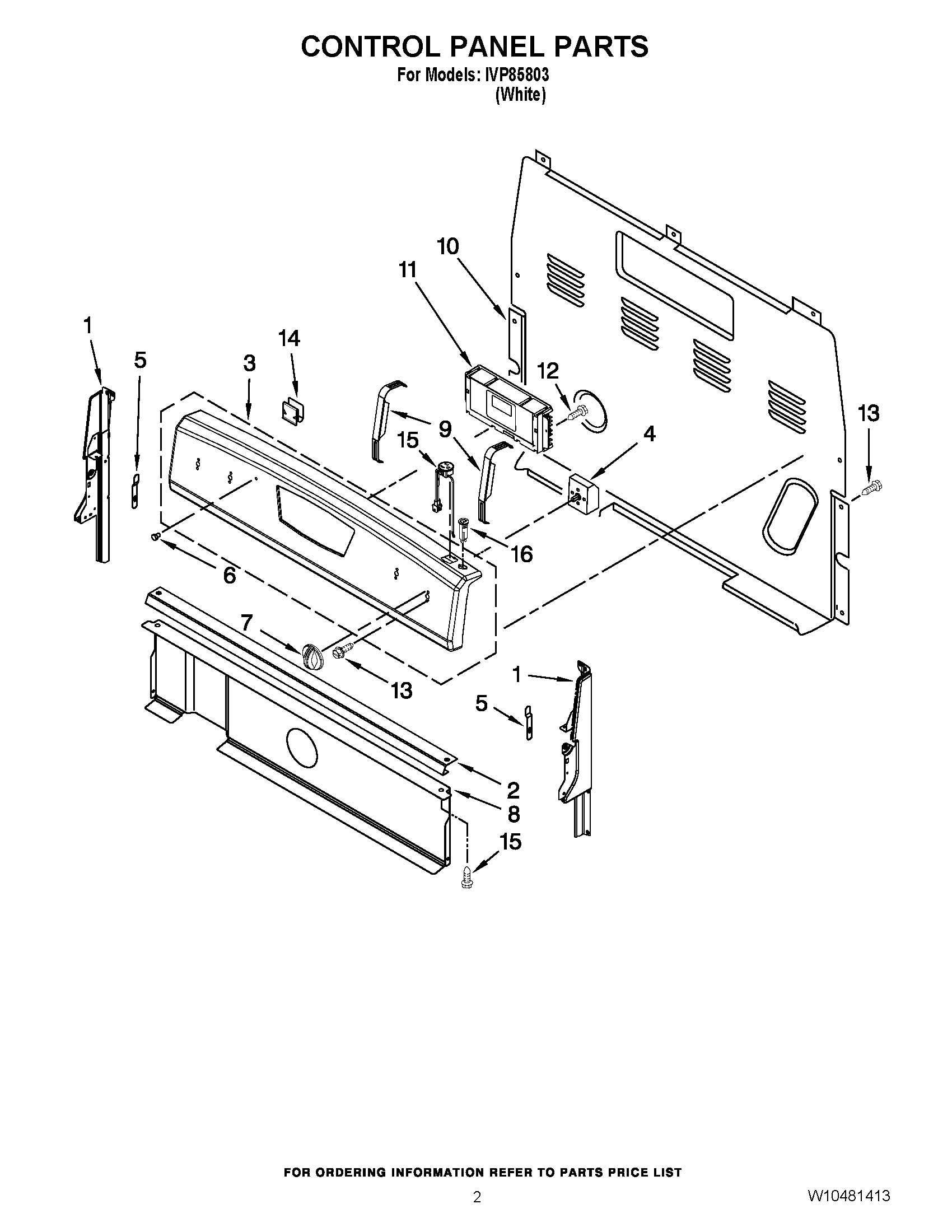 02 - CONTROL PANEL PARTS