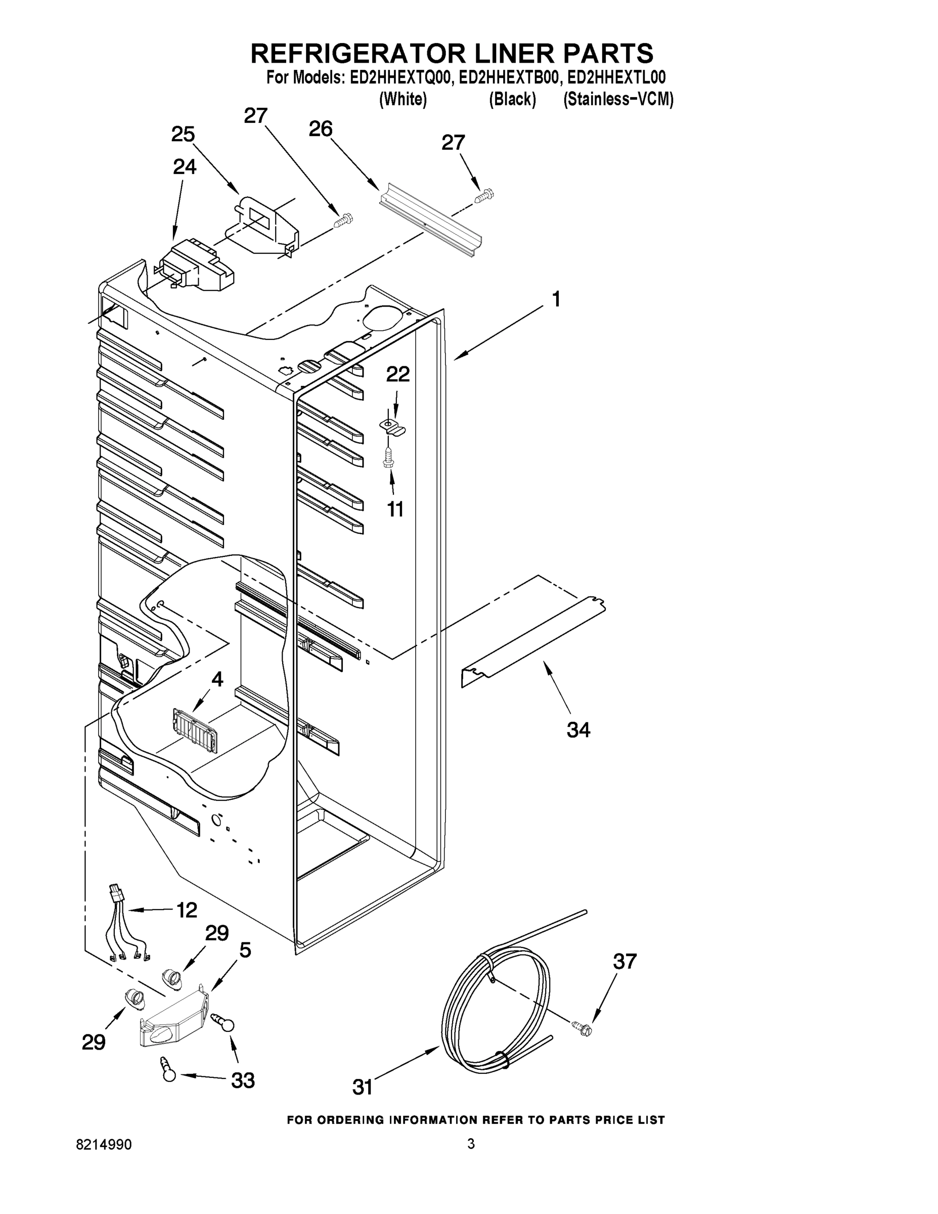 02 - REFRIGERATOR LINER PARTS