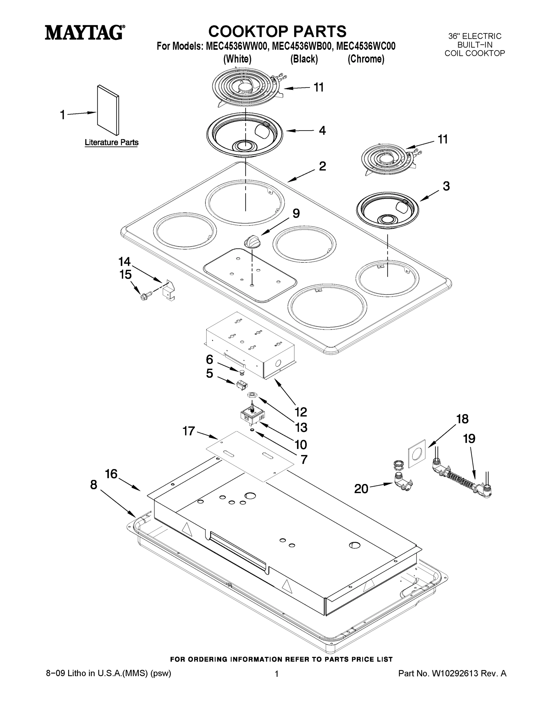 01 - COOKTOP PARTS