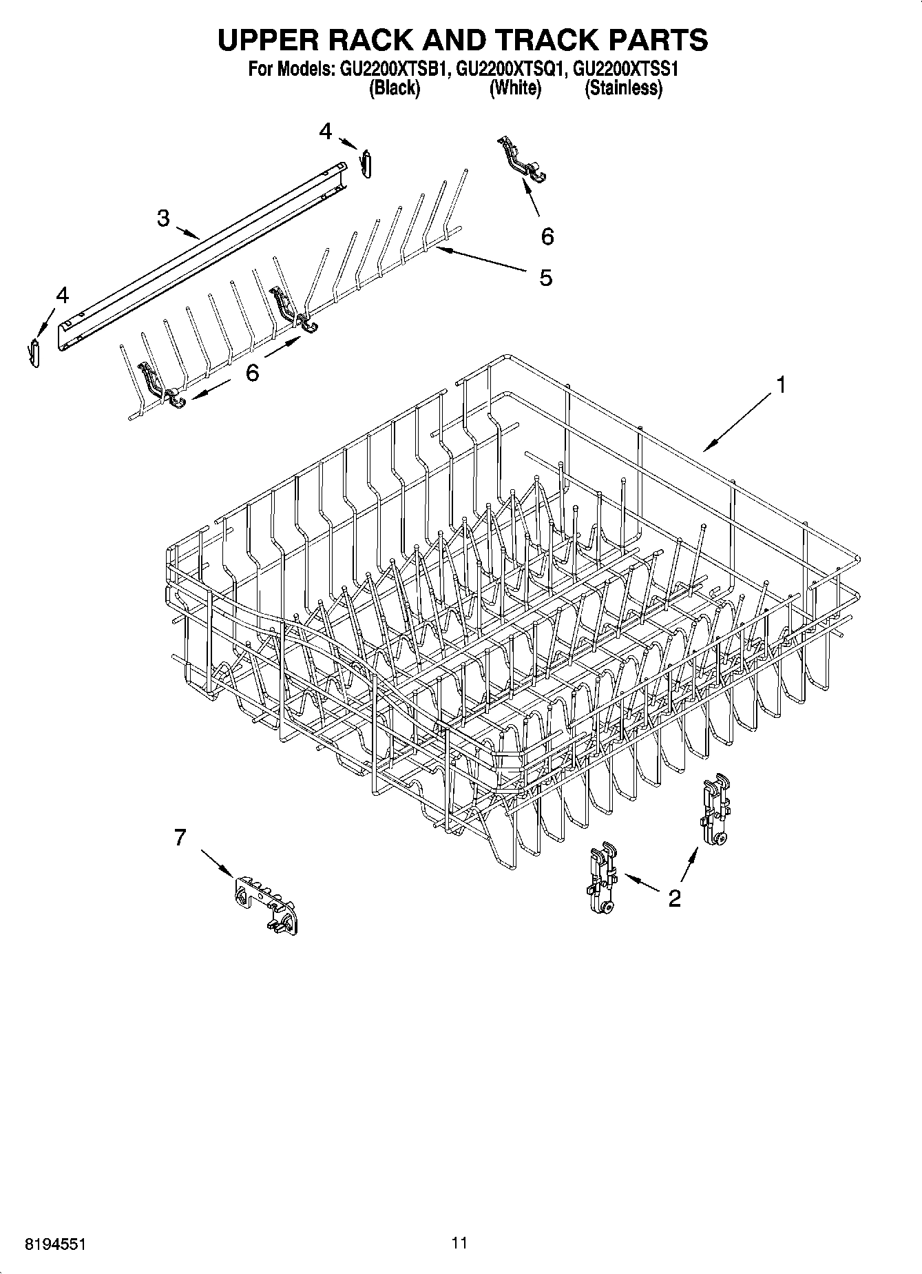 09 - UPPER RACK AND TRACK PARTS