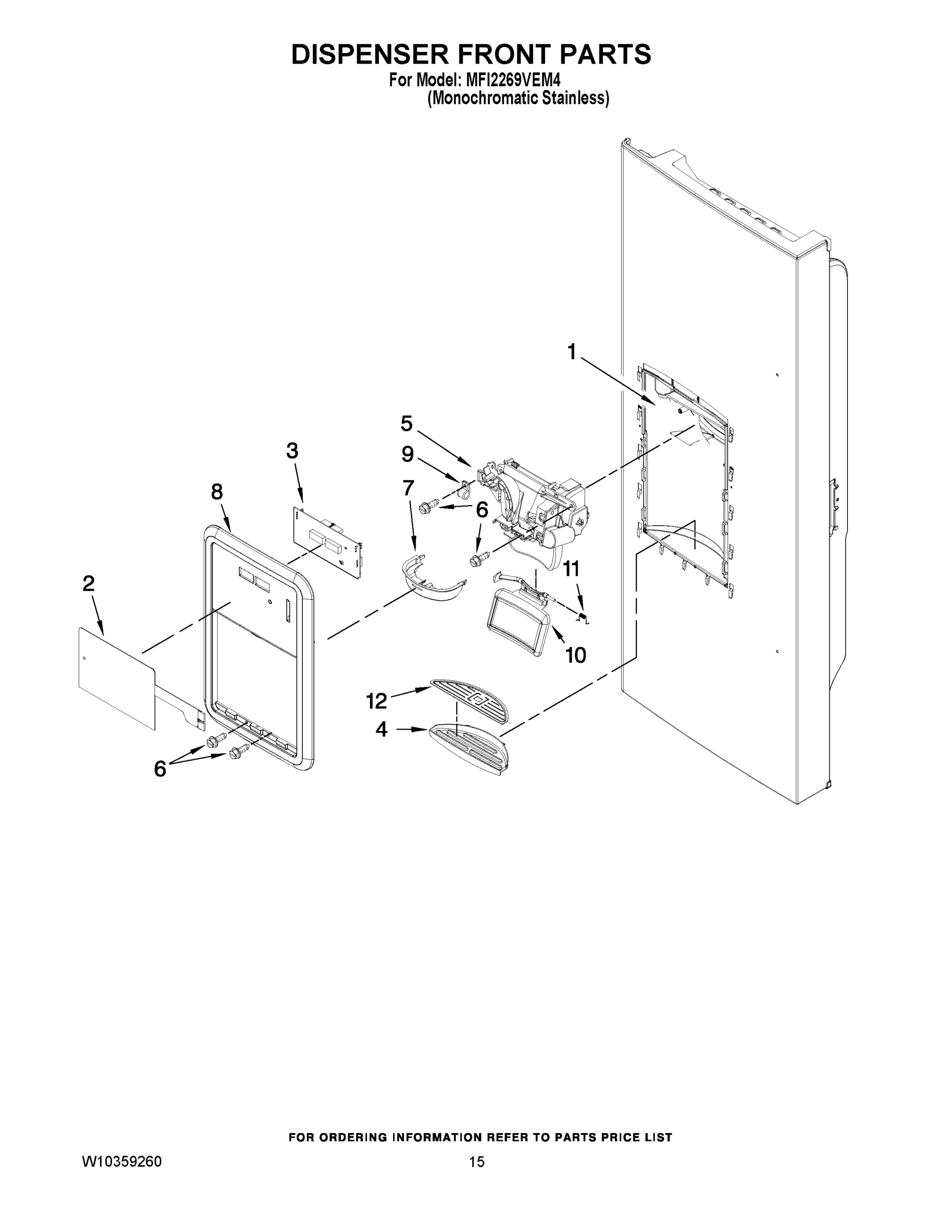 08 - DISPENSER FRONT PARTS