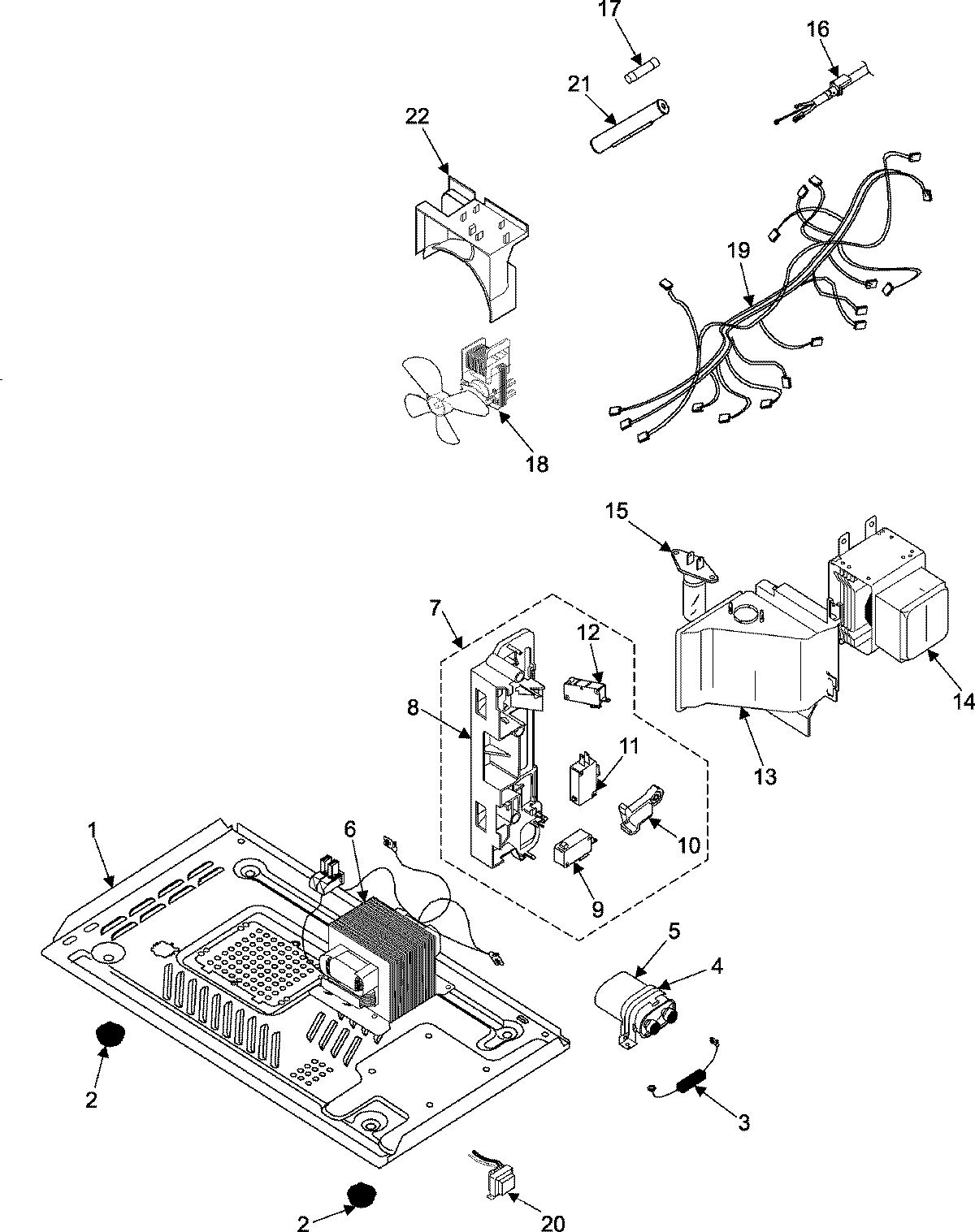03 - INTERNAL CONTROL/LATCH ASSY/BASE