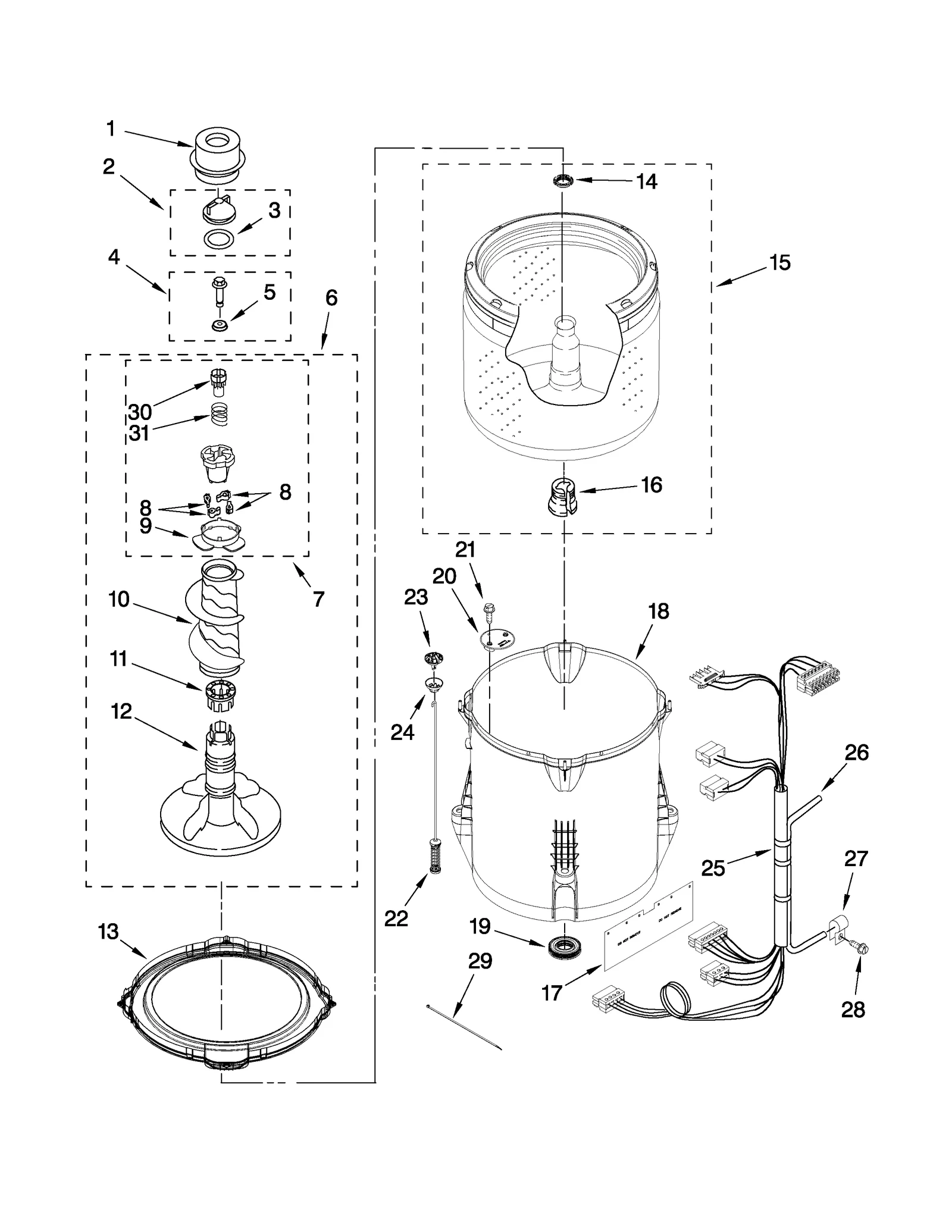 BASKET AND TUB PARTS