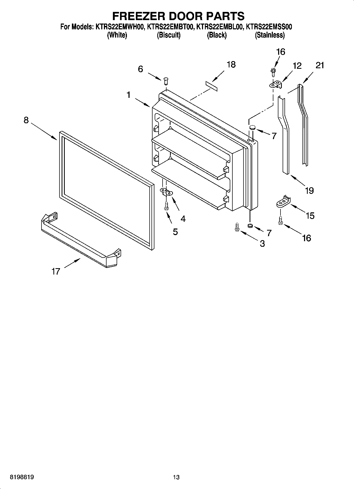07 - FREEZER DOOR PARTS