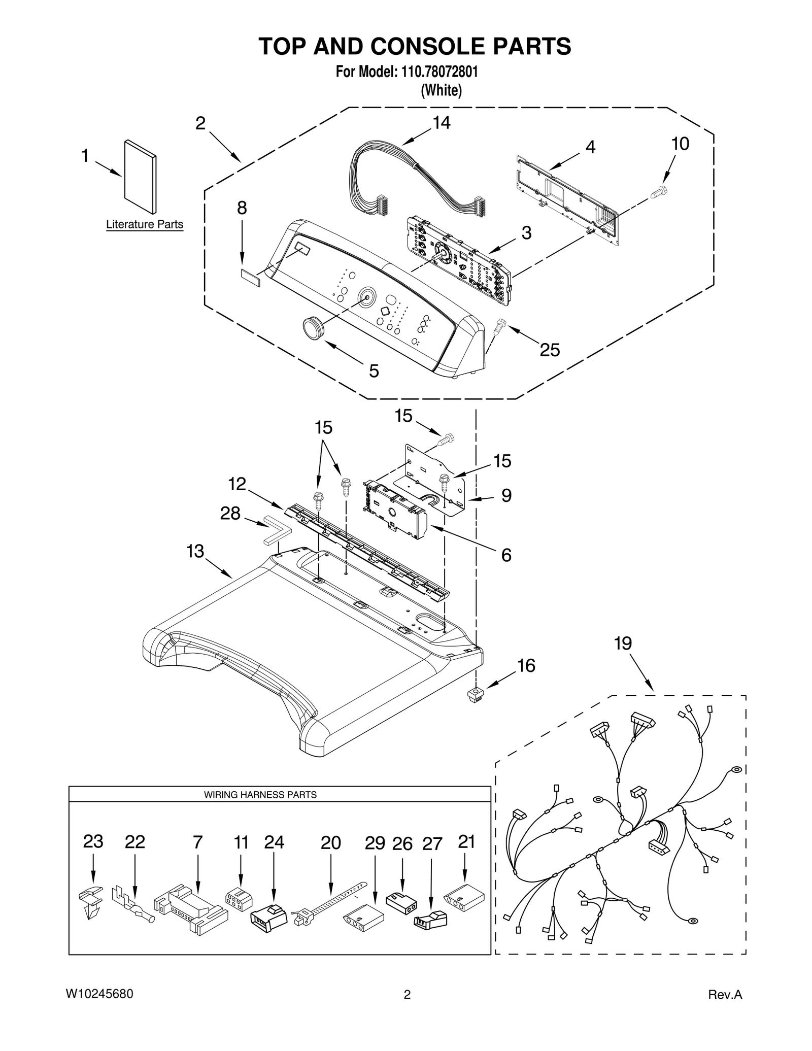 TOP AND CONSOLE PARTS