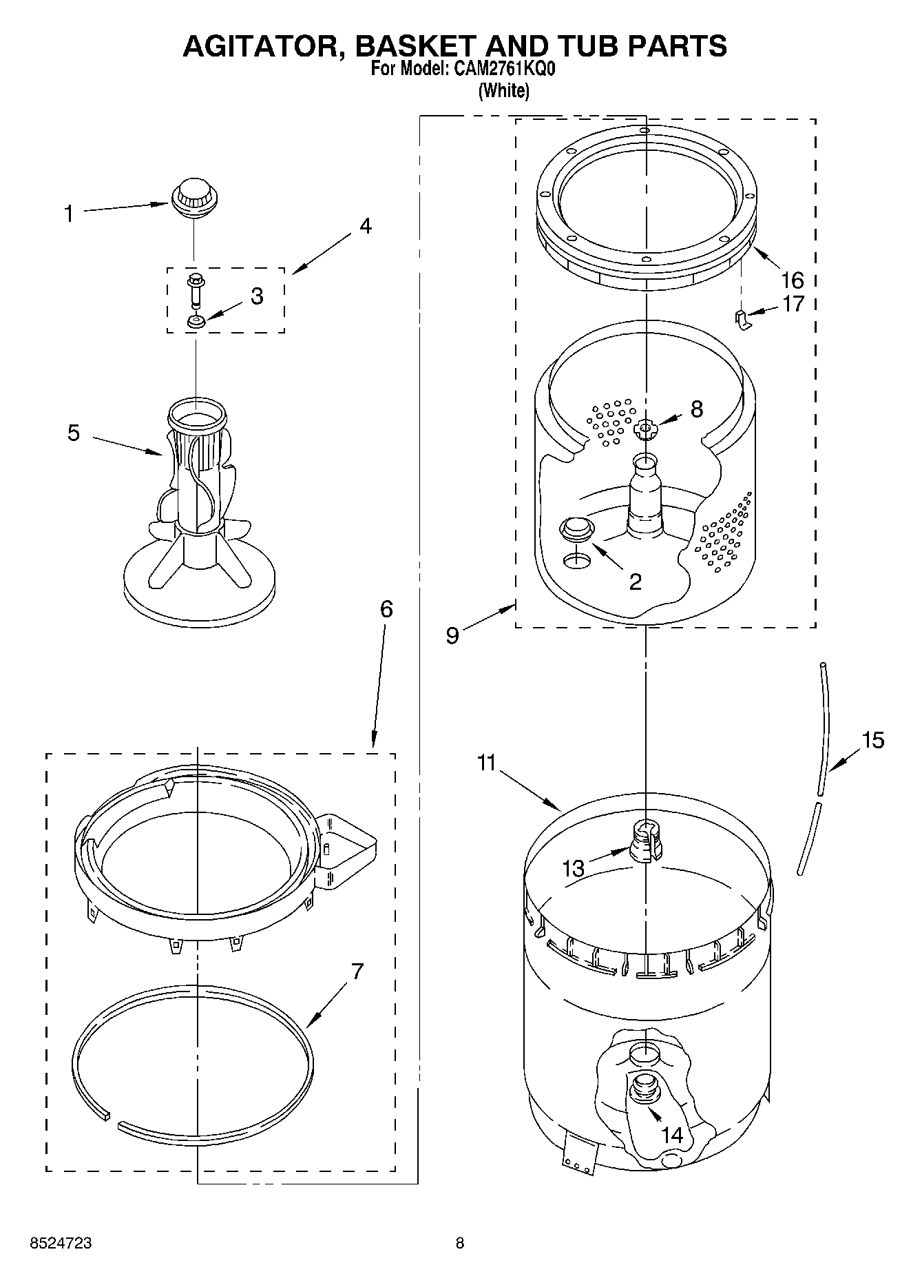 06 - AGITATOR, BASKET AND TUB