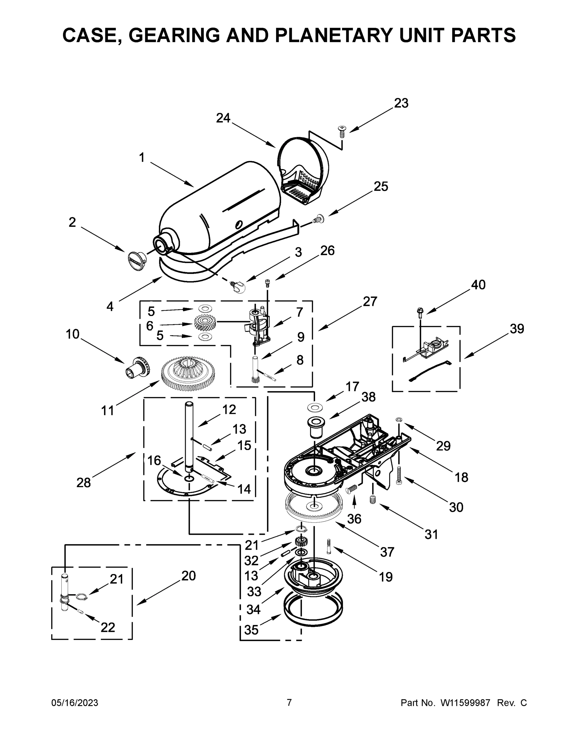 04 - CASE, GEARING AND PLANETARY UNIT PARTS