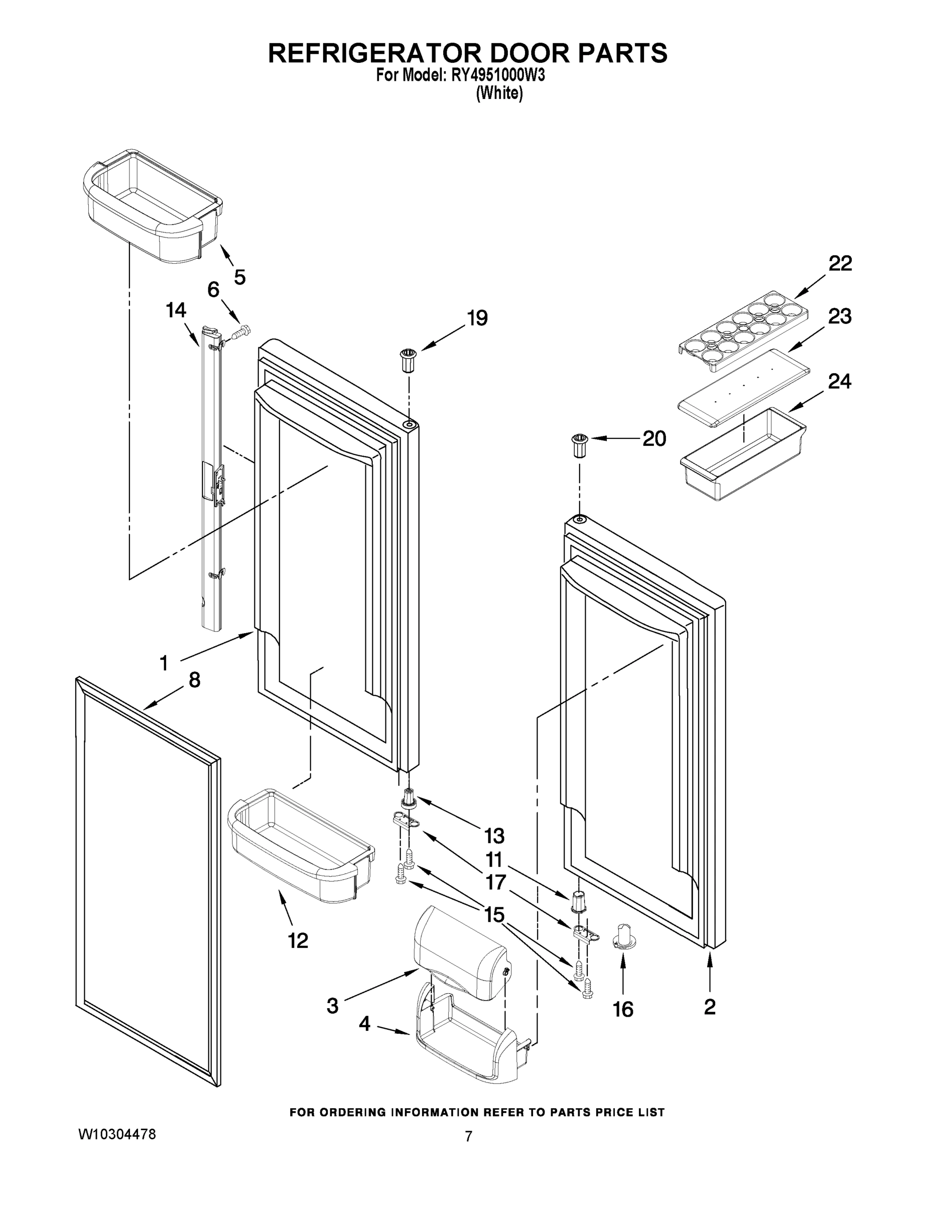 04 - REFRIGERATOR DOOR PARTS